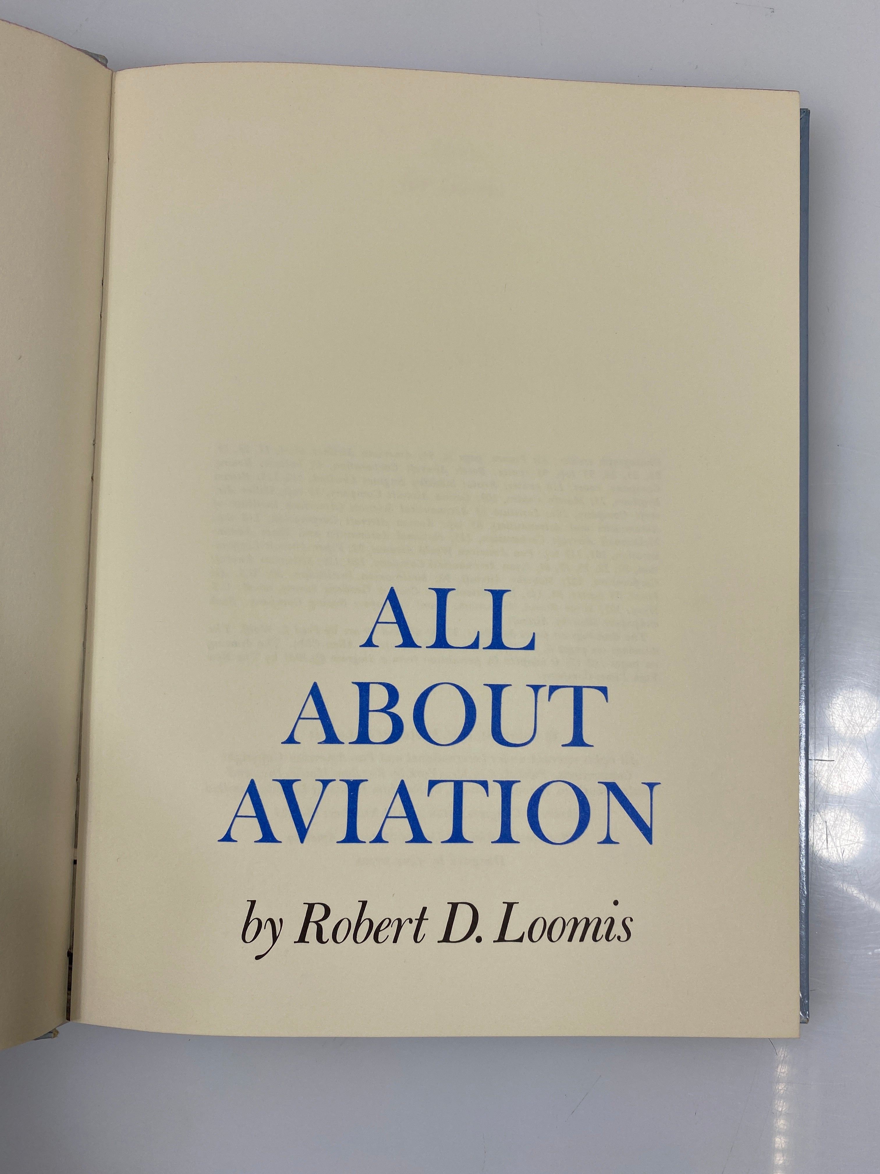 All About Aviation Robert D. Loomis Random House 1964 HC