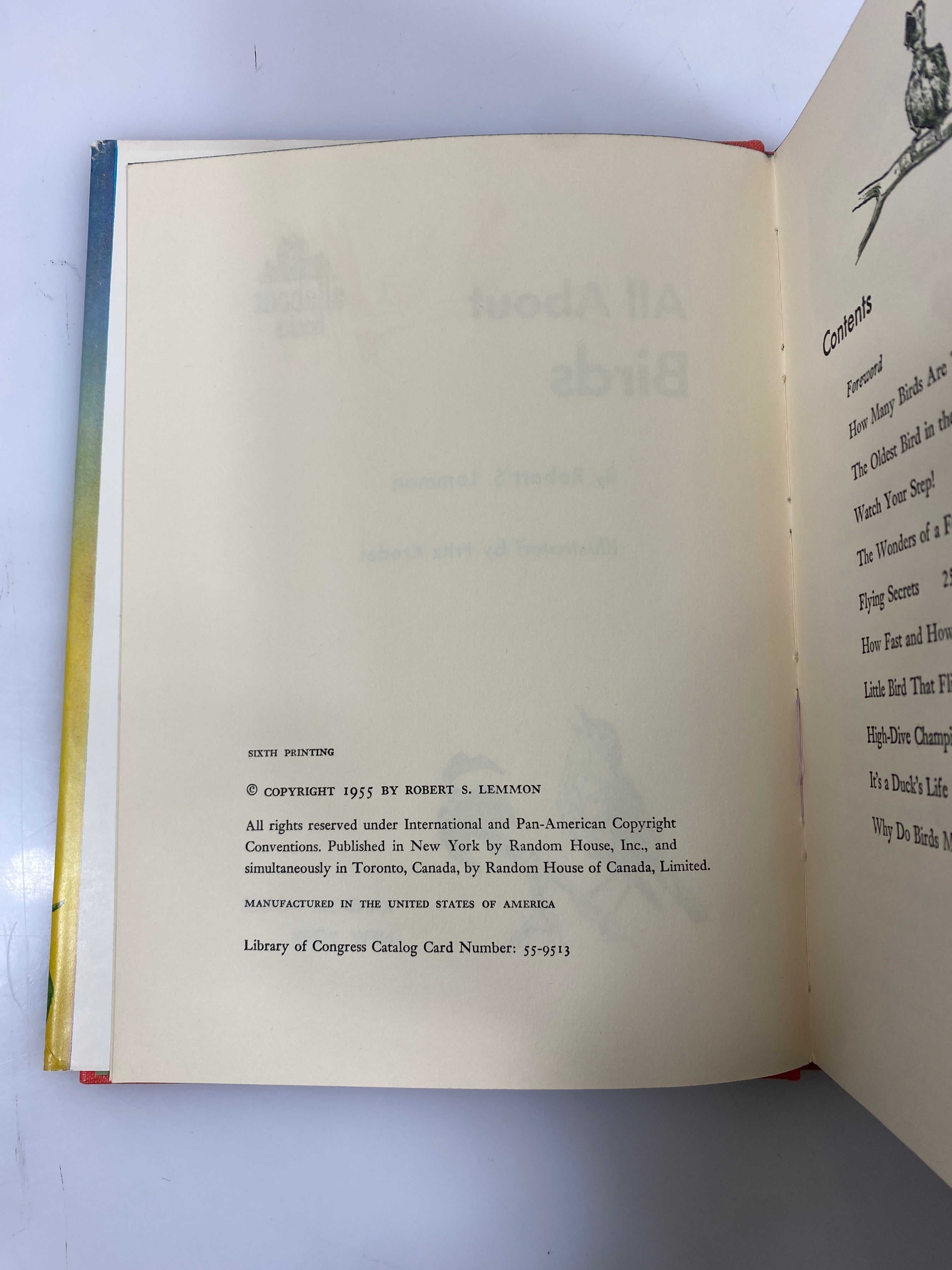 All About Birds Robert S. Lemmon Random House 6th Print 1955 HCDJ