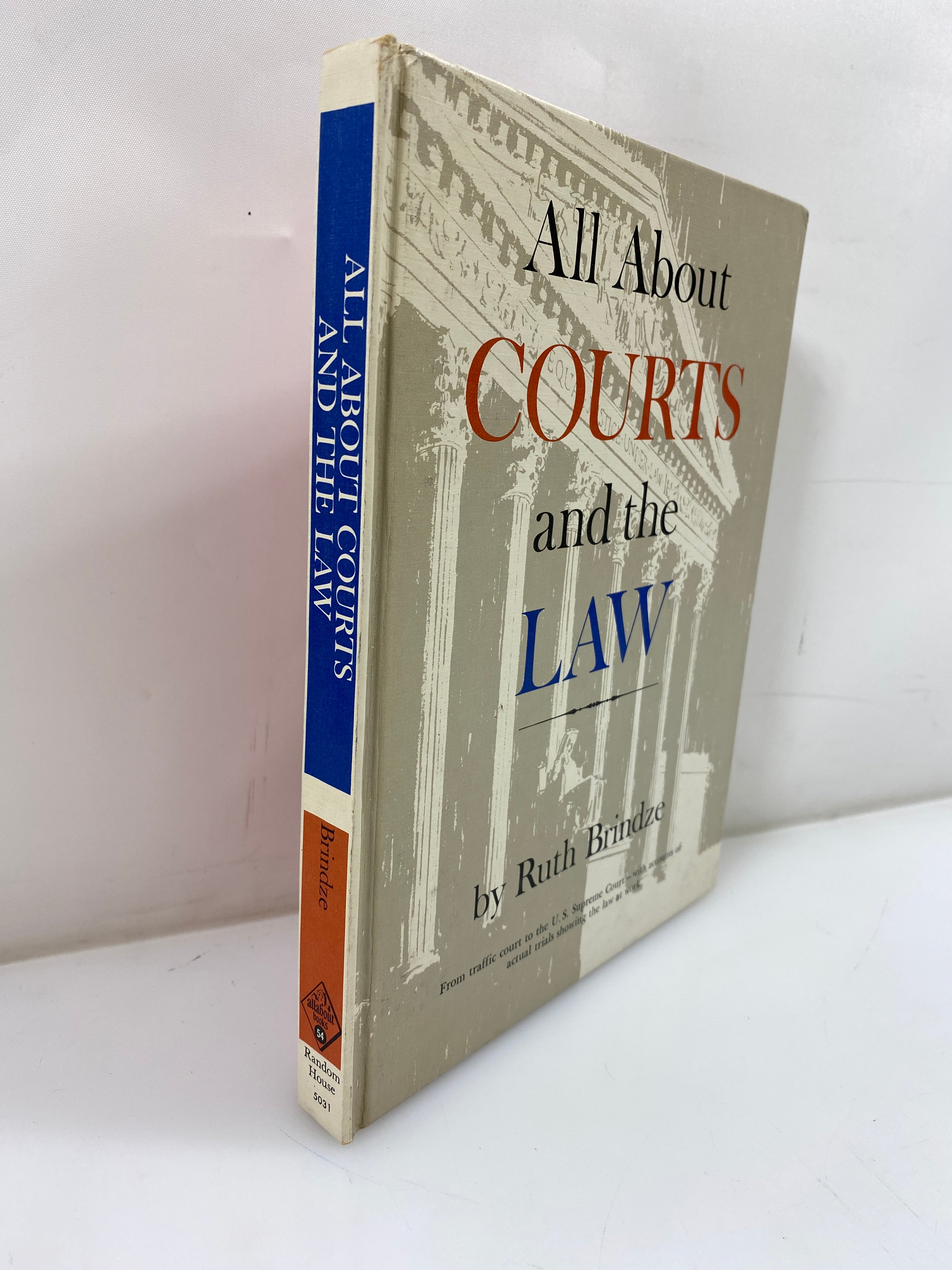 All About Courts and Law Ruth Brindze Random House 1964 HC