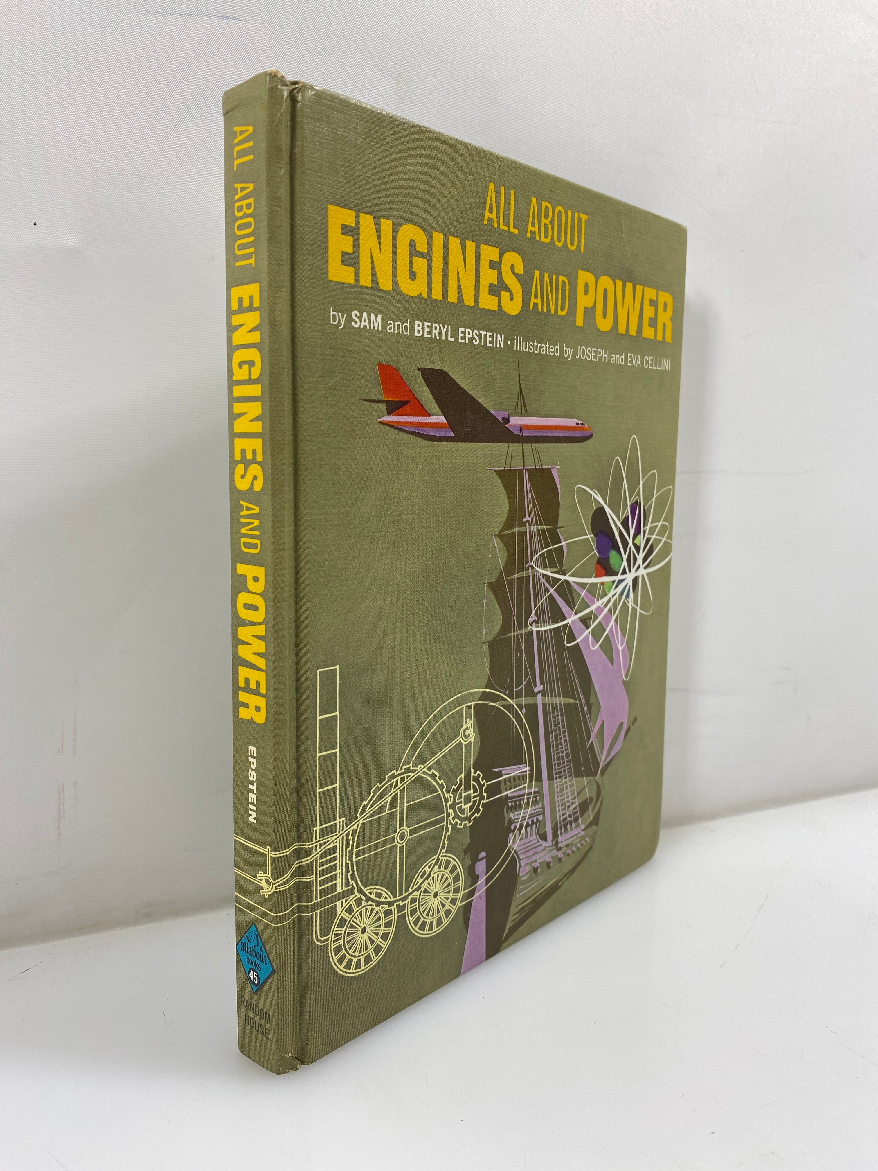 All About Engines and Power Sam & Beryl Epstein Random House 1962 HC