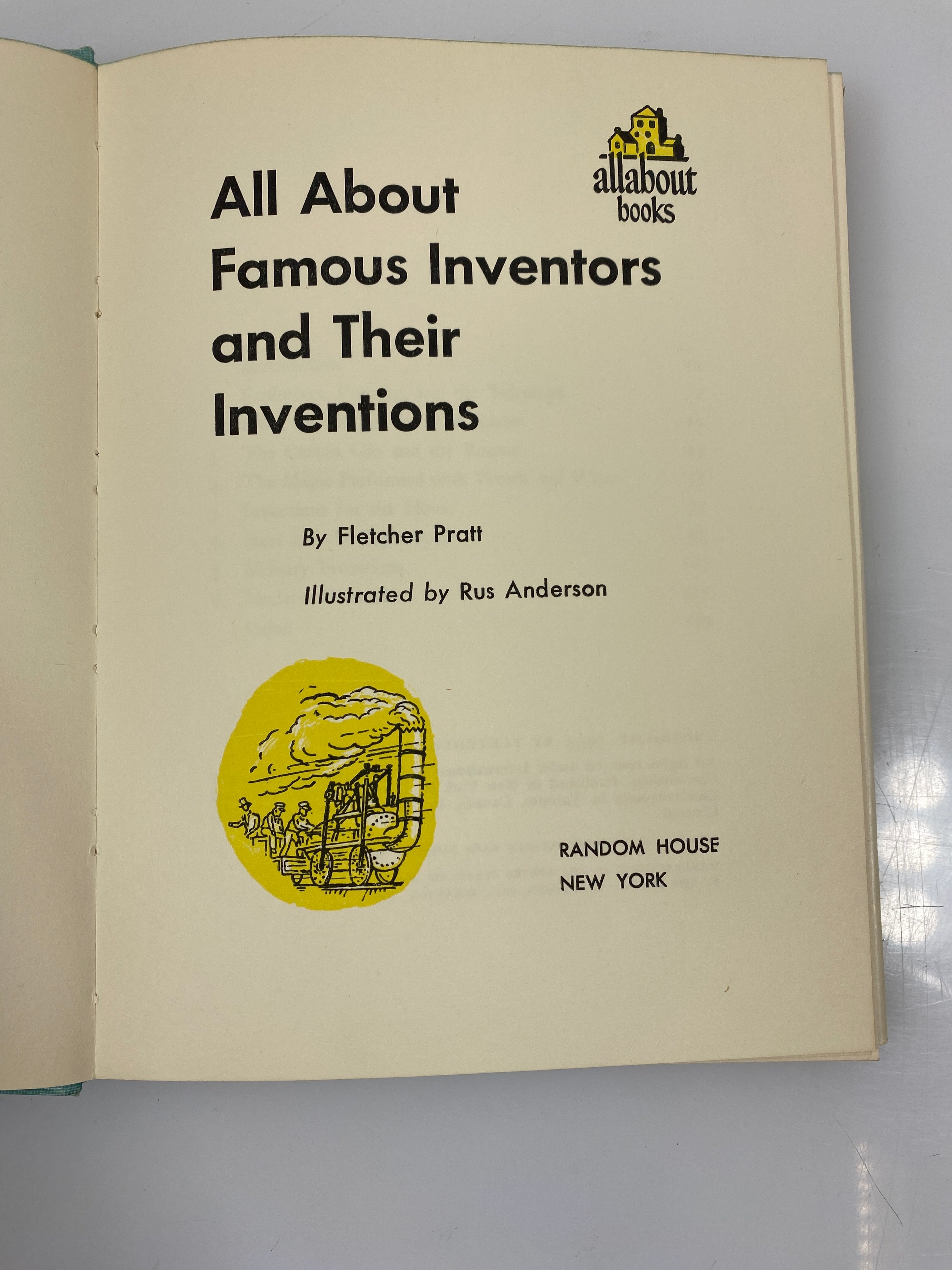 All About Famous Inventors Fletcher Pratt Random House 1955 HCDJ