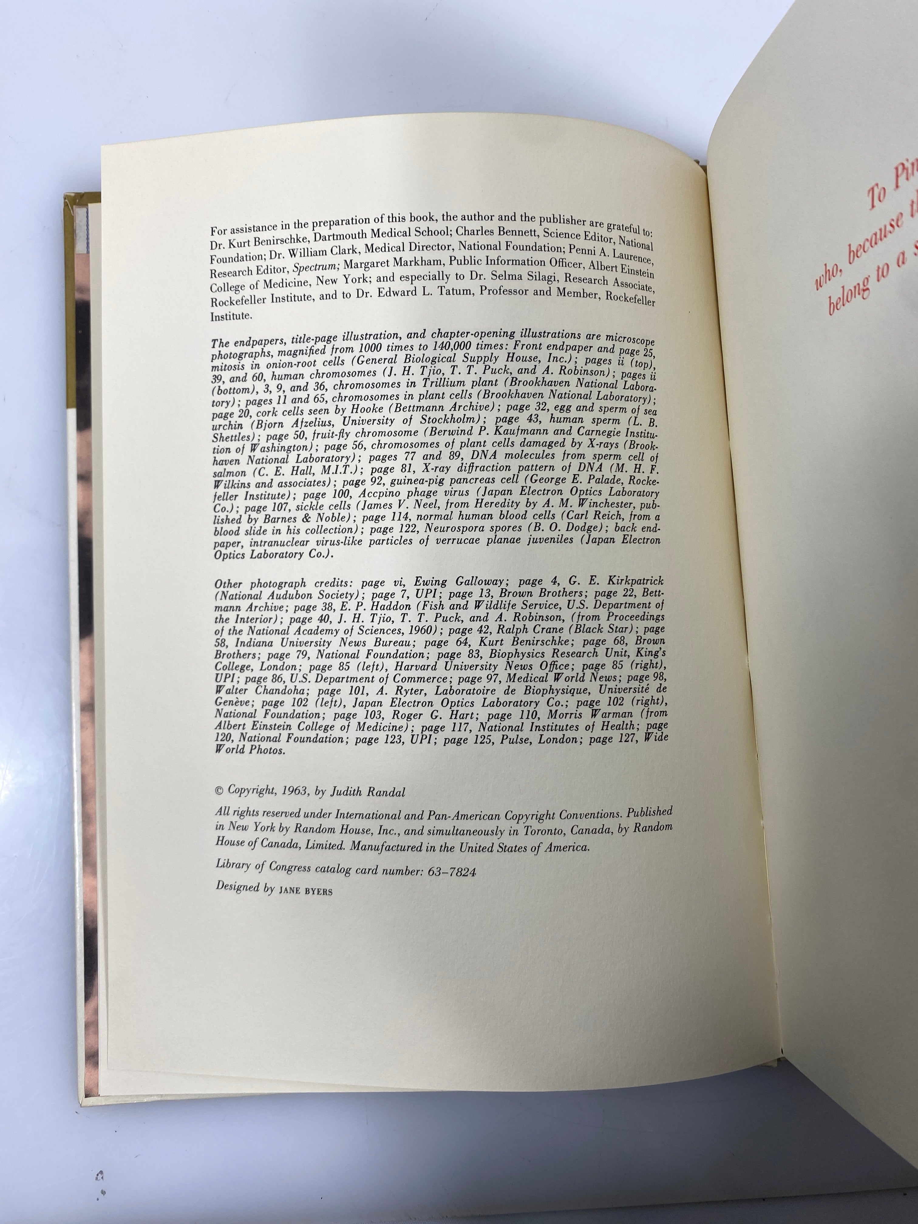 All About Heredity Judith Randal Random House 1963 HC