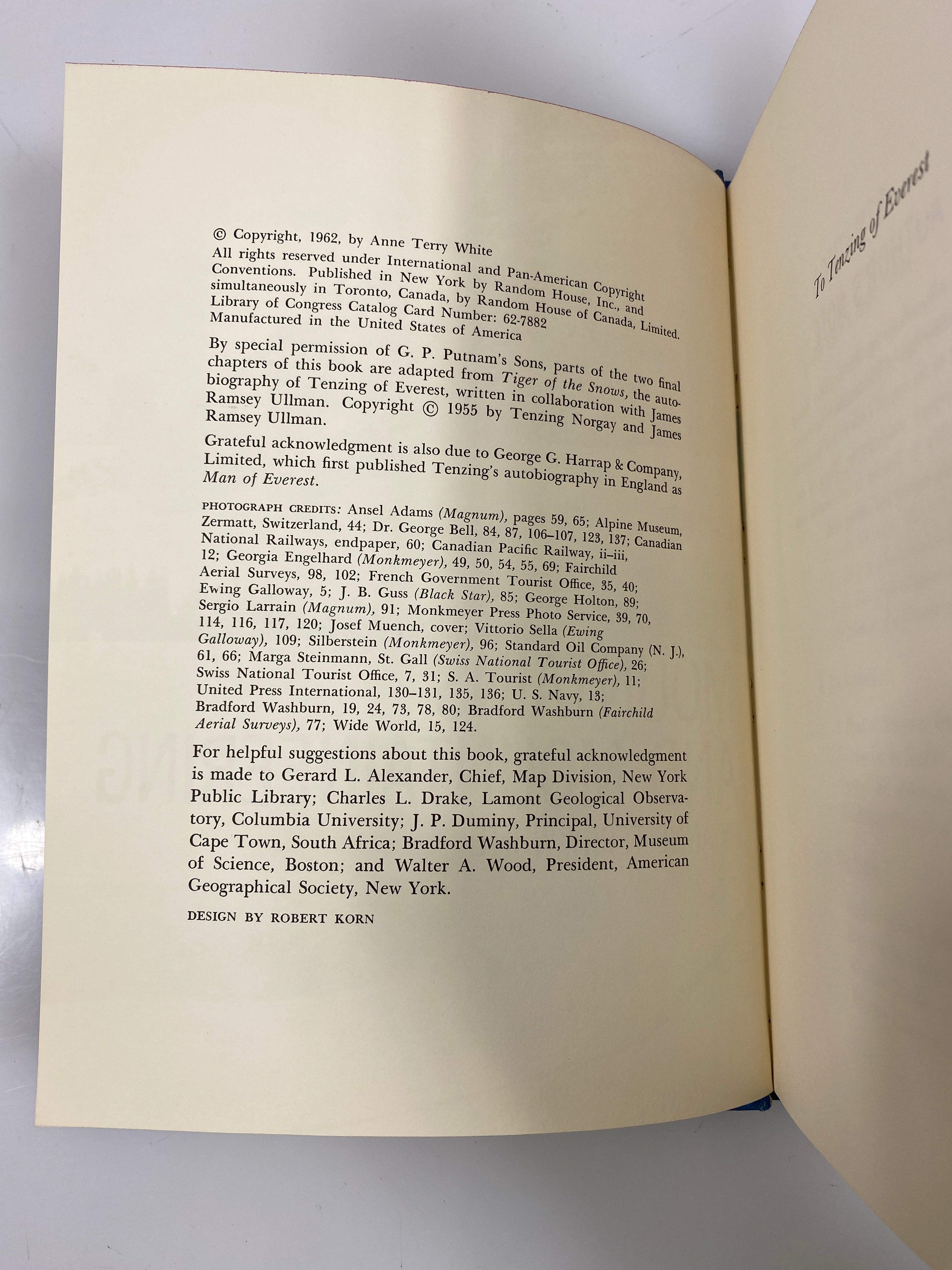 All About Mountains and Mountaineering Anne Terry White Random House 1962 HC