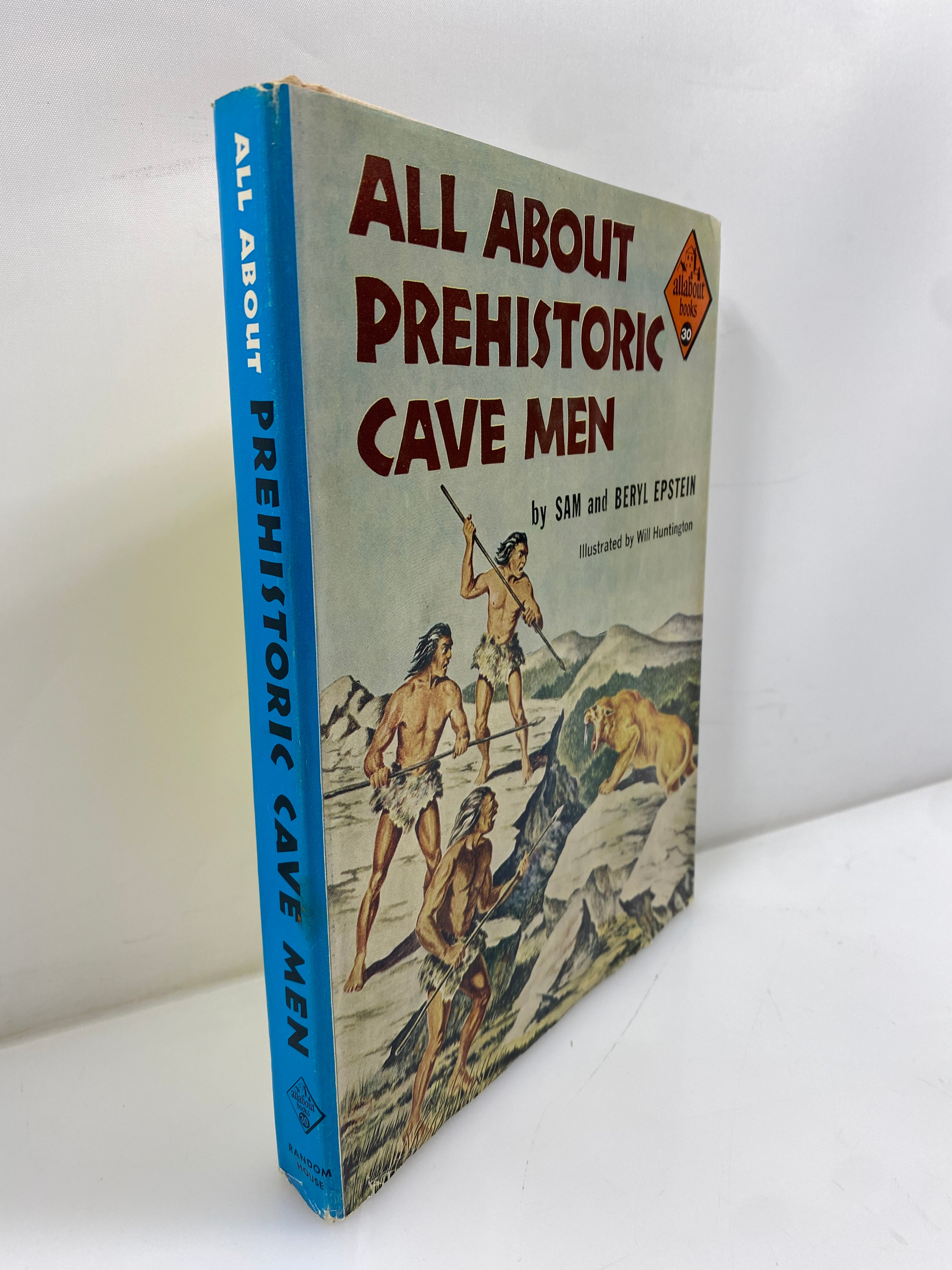 All About Prehistoric Cave Men Sam & Beryl Epstein Random House 1959 HCDJ