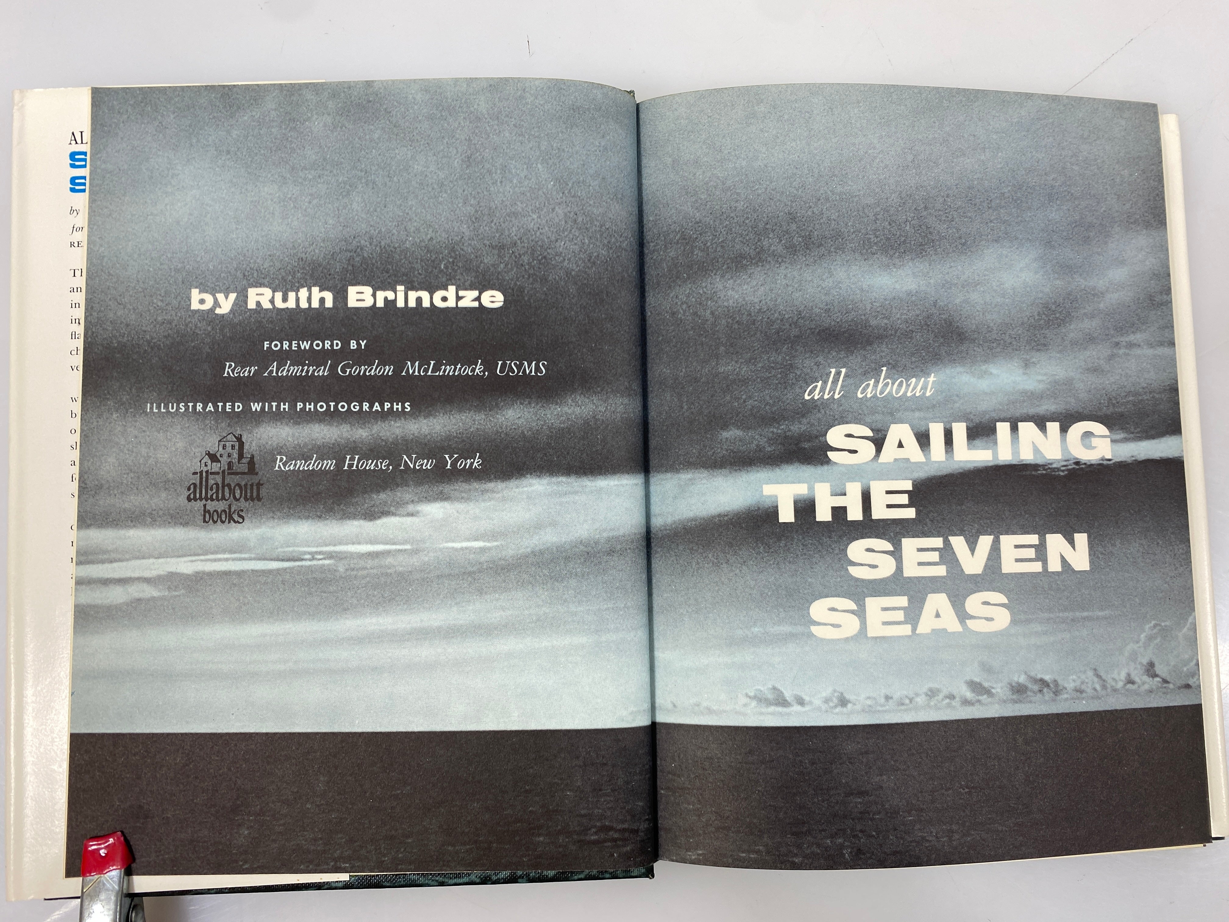 All About Sailing the Seven Seas Ruth Brindze Random House 1962 HCDJ