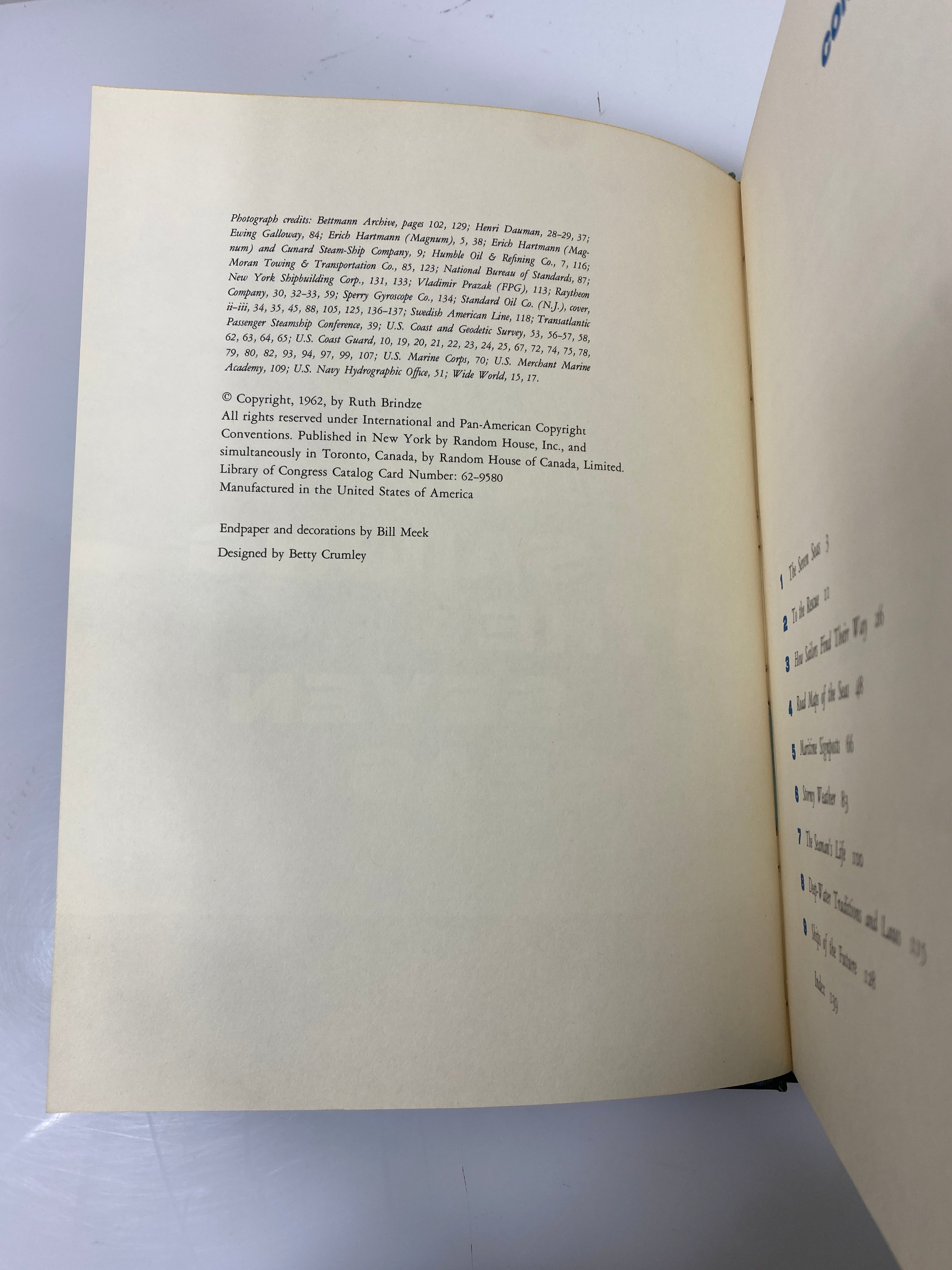 All About Sailing the Seven Seas Ruth Brindze Random House 1962 HCDJ