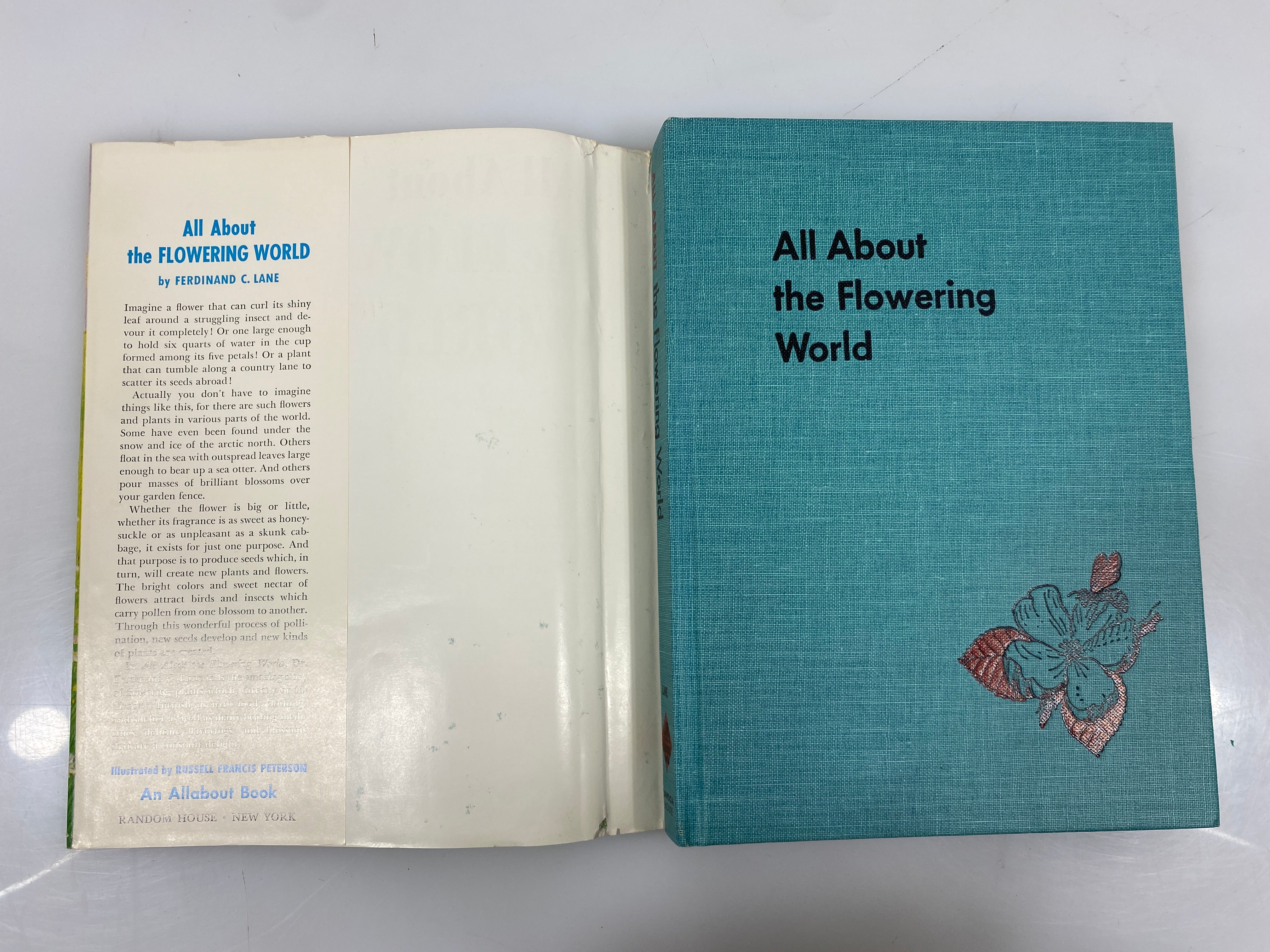 All About the Flowering World Ferdinand Lane Random House 1956 HCDJ