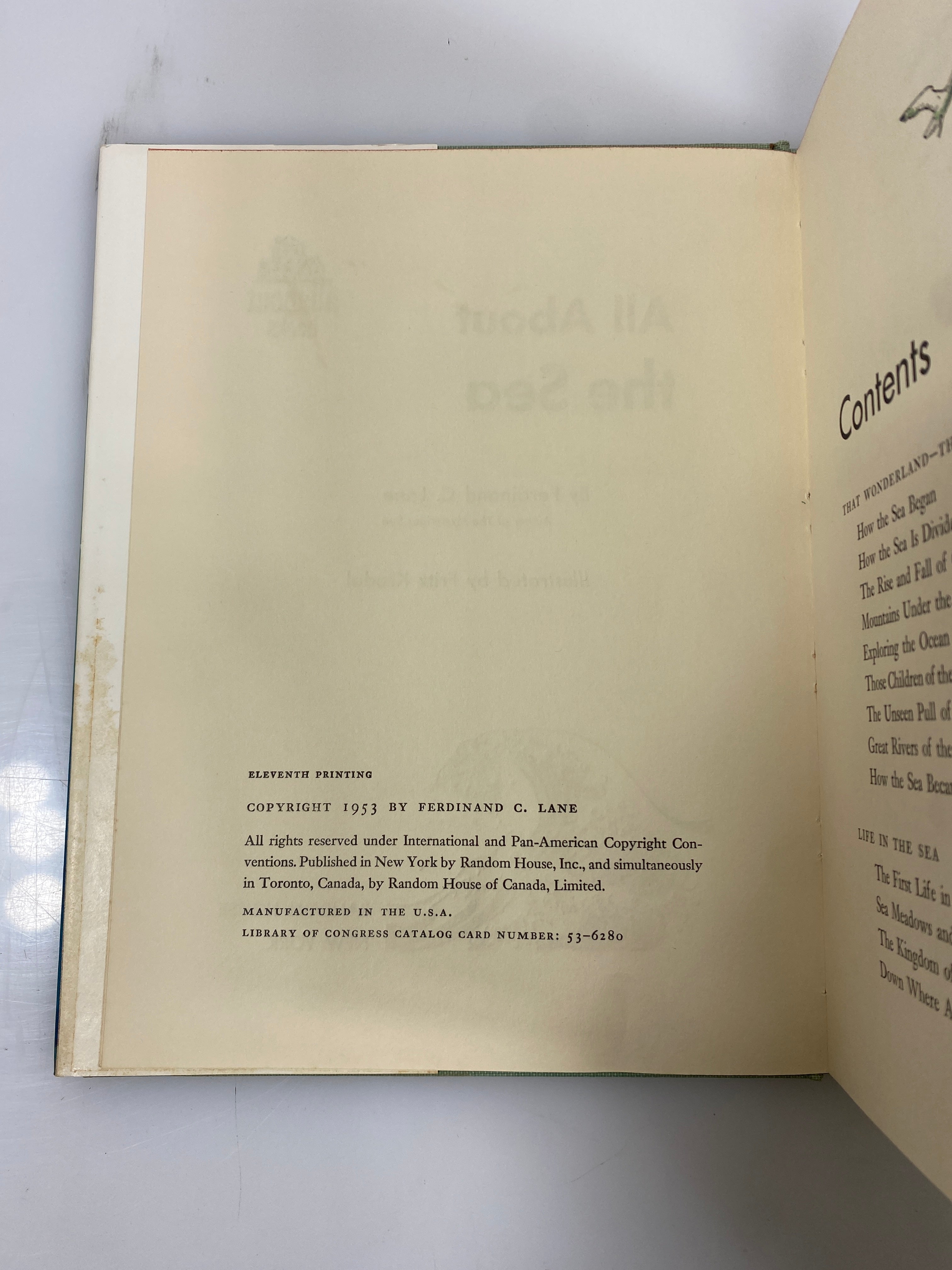 All About the Sea Ferdinand C. Lane Random House 1953 HCDJ