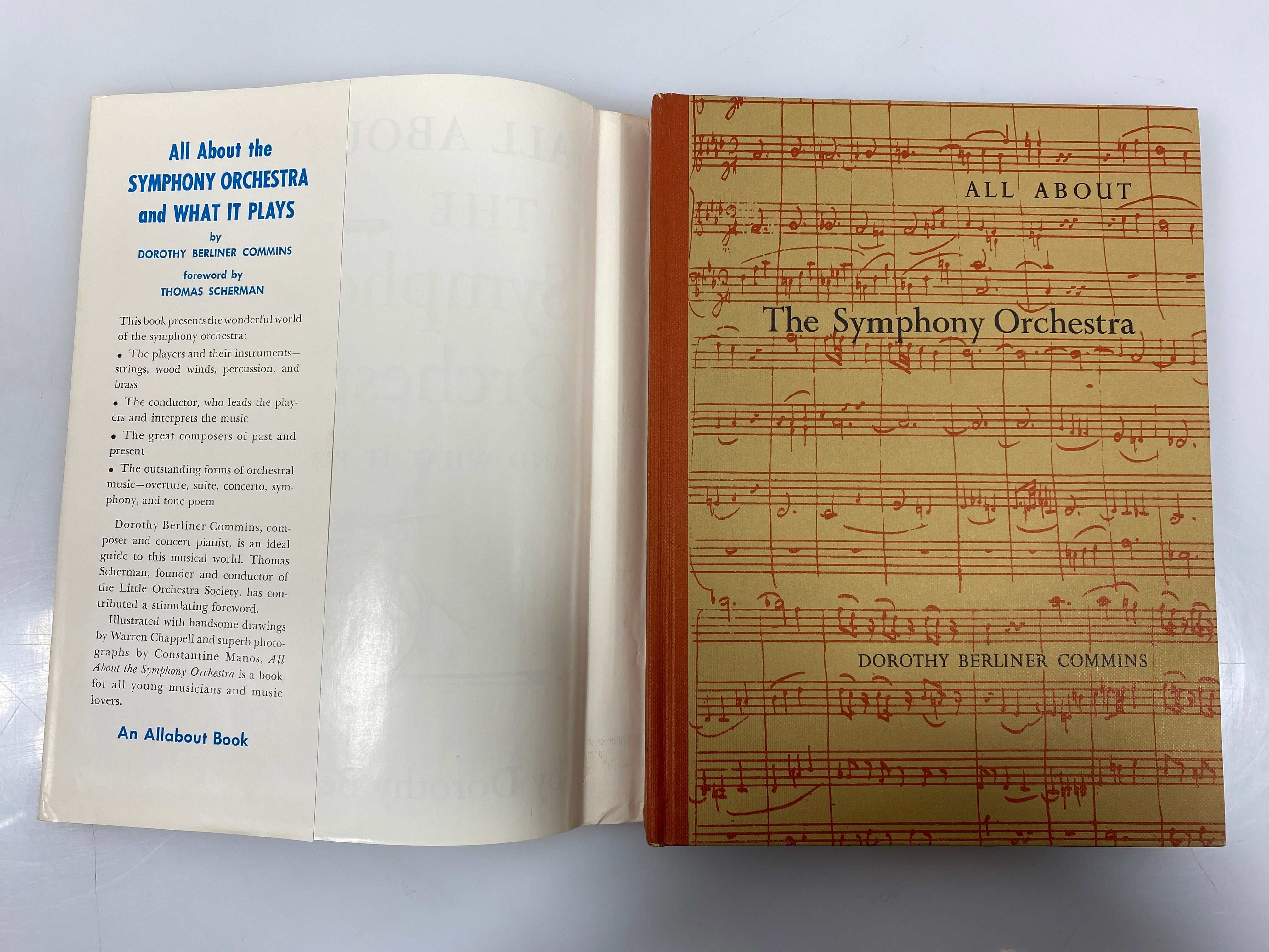 All About the Symphony Orchestra Dorothy Commins Random House 1961 HCDJ