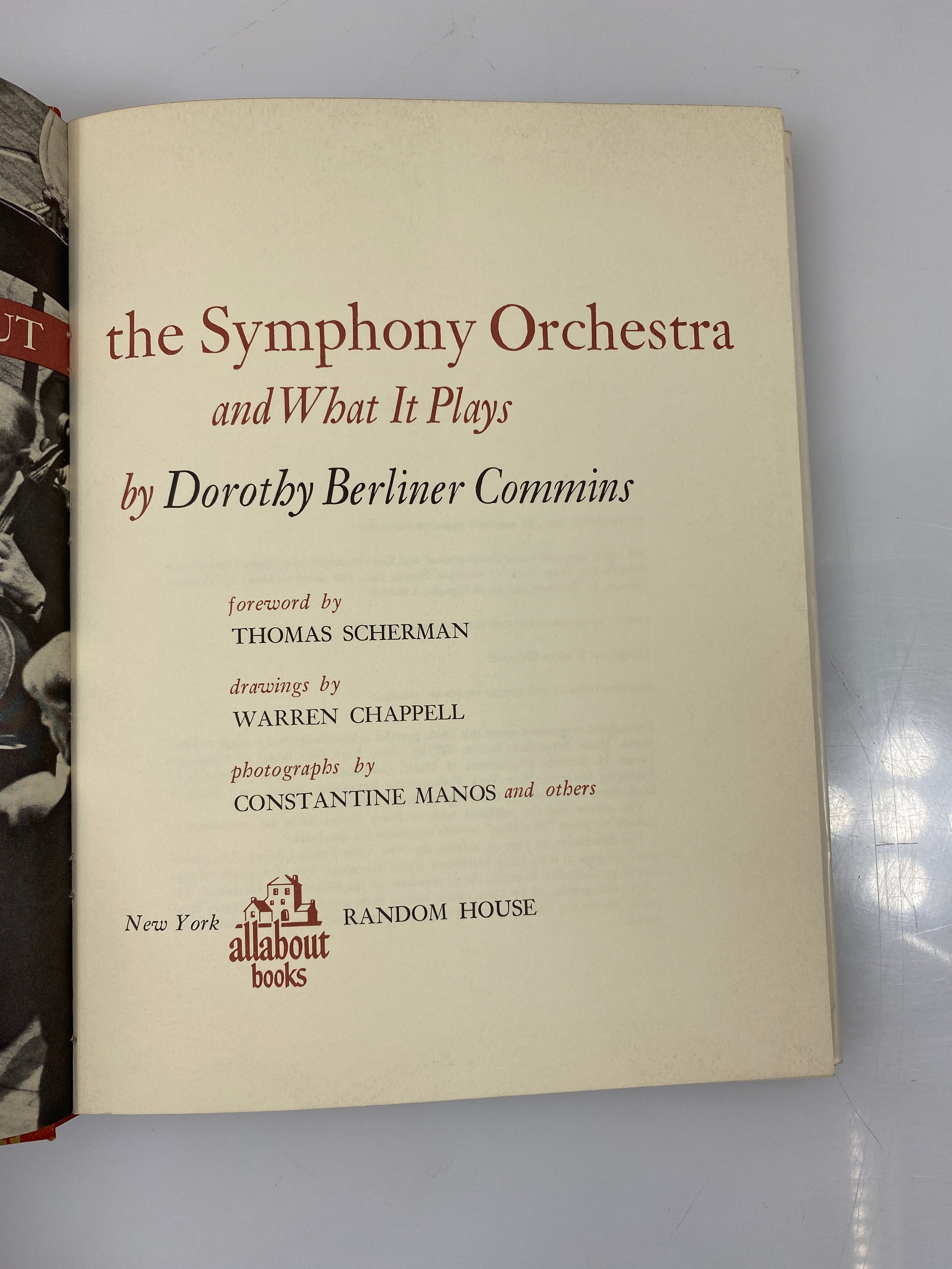 All About the Symphony Orchestra Dorothy Commins Random House 1961 HCDJ