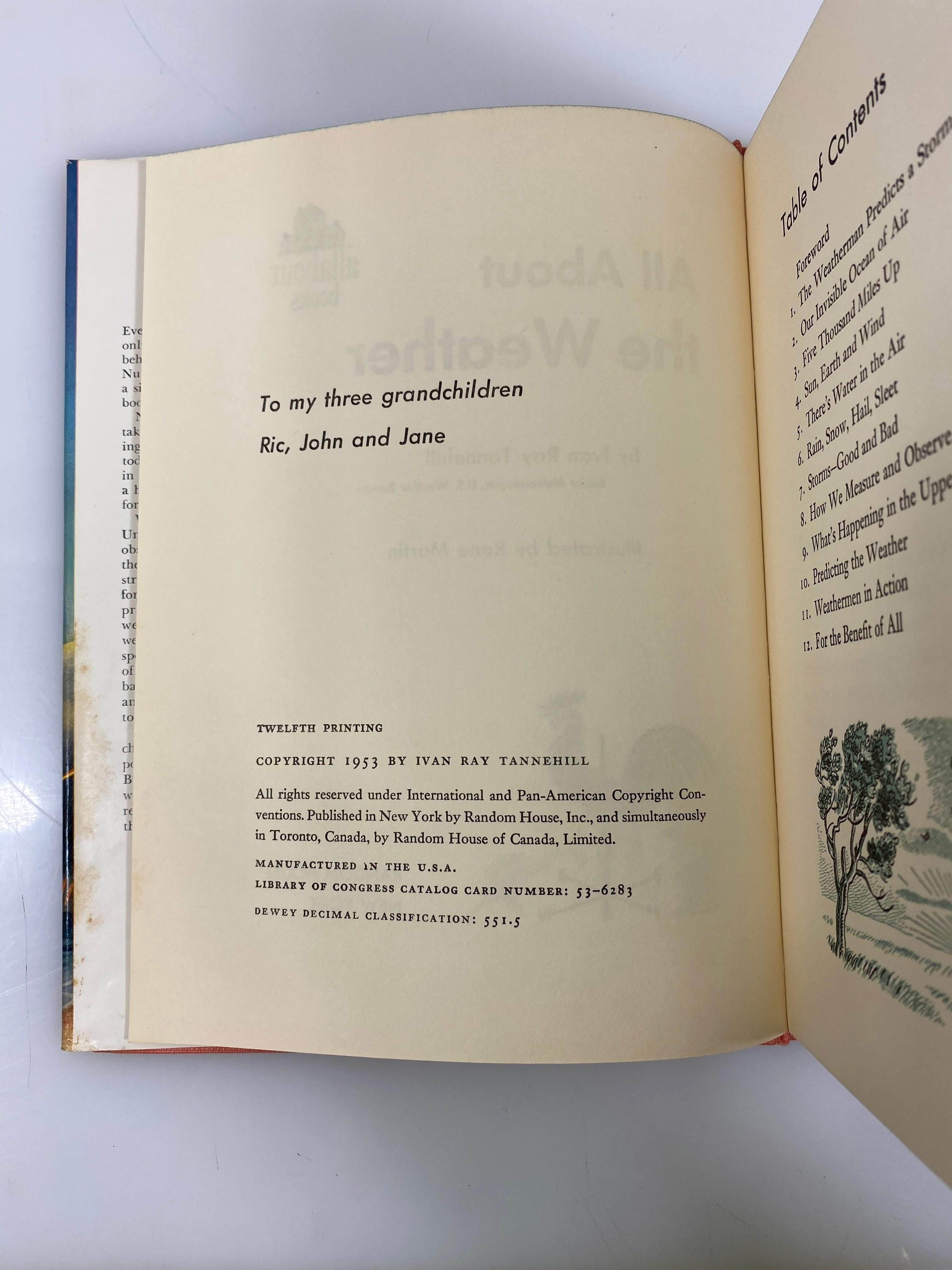 All About the Weather Ivan Tannehill Random House 1953 HCDJ