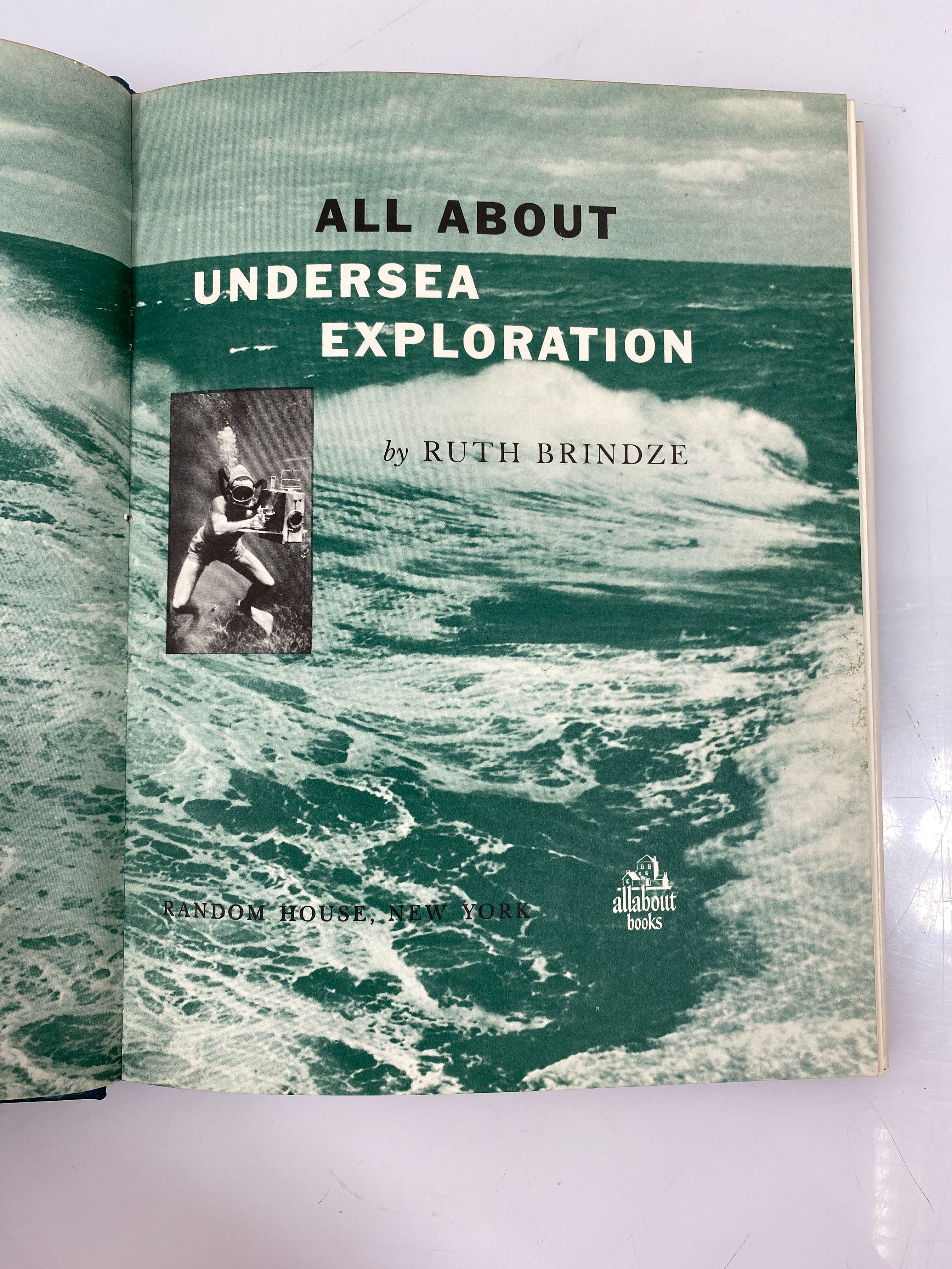 All About Undersea Exploration Ruth Brindze Random House 1960 HCDJ