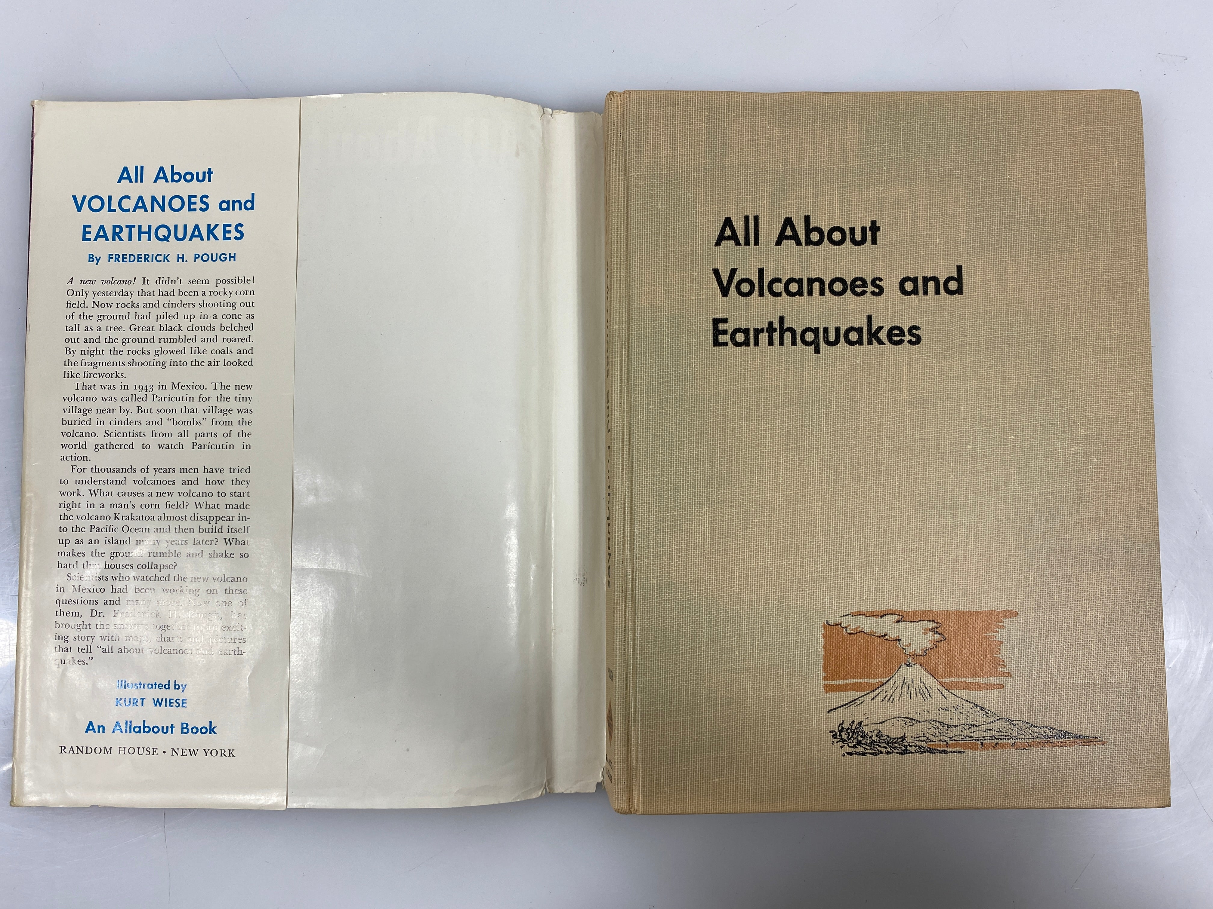 All About Volcanoes and Earthquakes Frederick Pough Random House 1953 HCDJ
