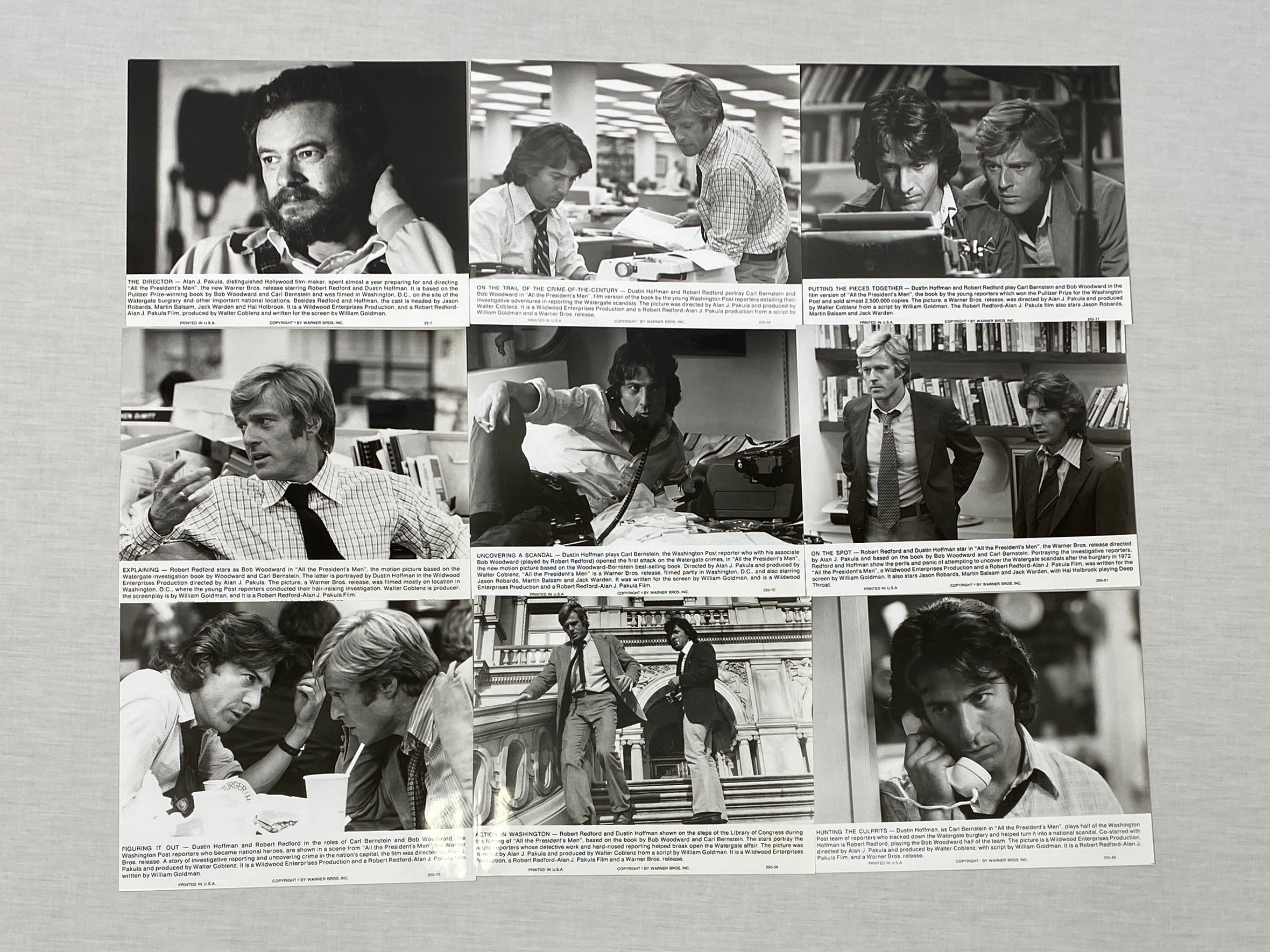 All the President's Men Movie Promo Photo Lot of 10