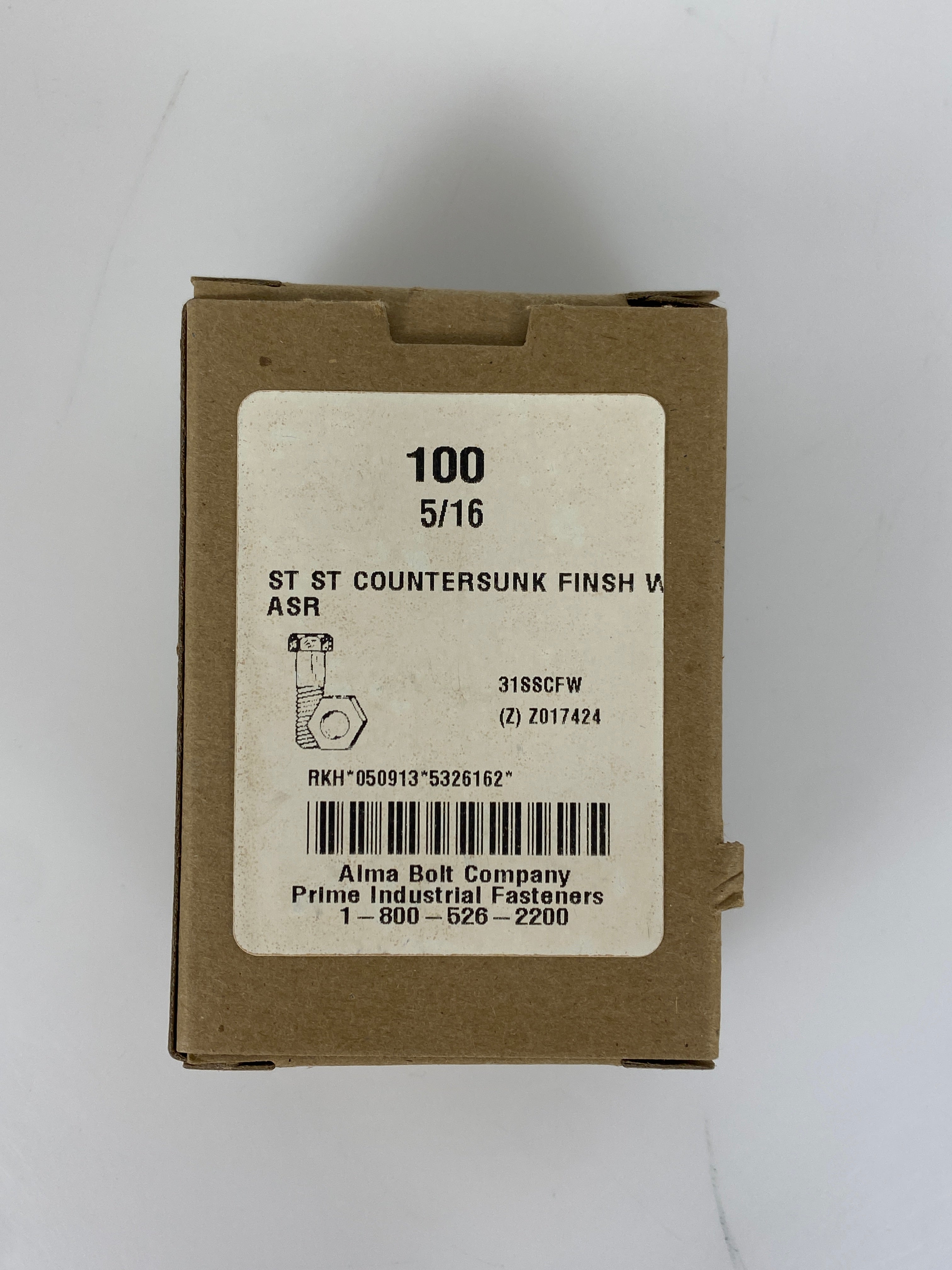 Alma Bolt Company Washer Stainless Finishing 5/16" Count 100