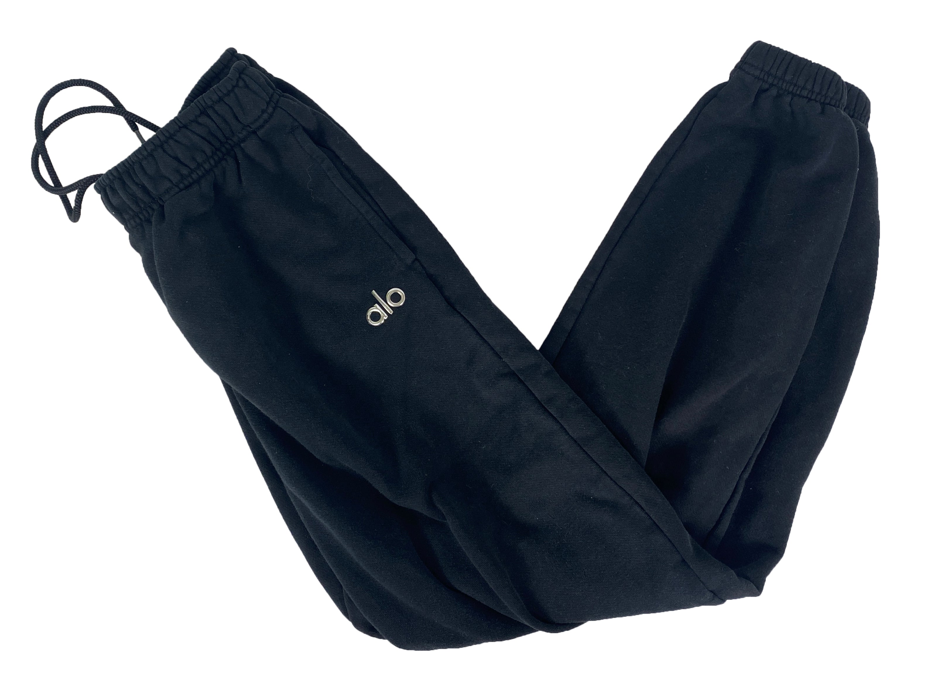 Alo Black Logo Joggers Women's Size XS