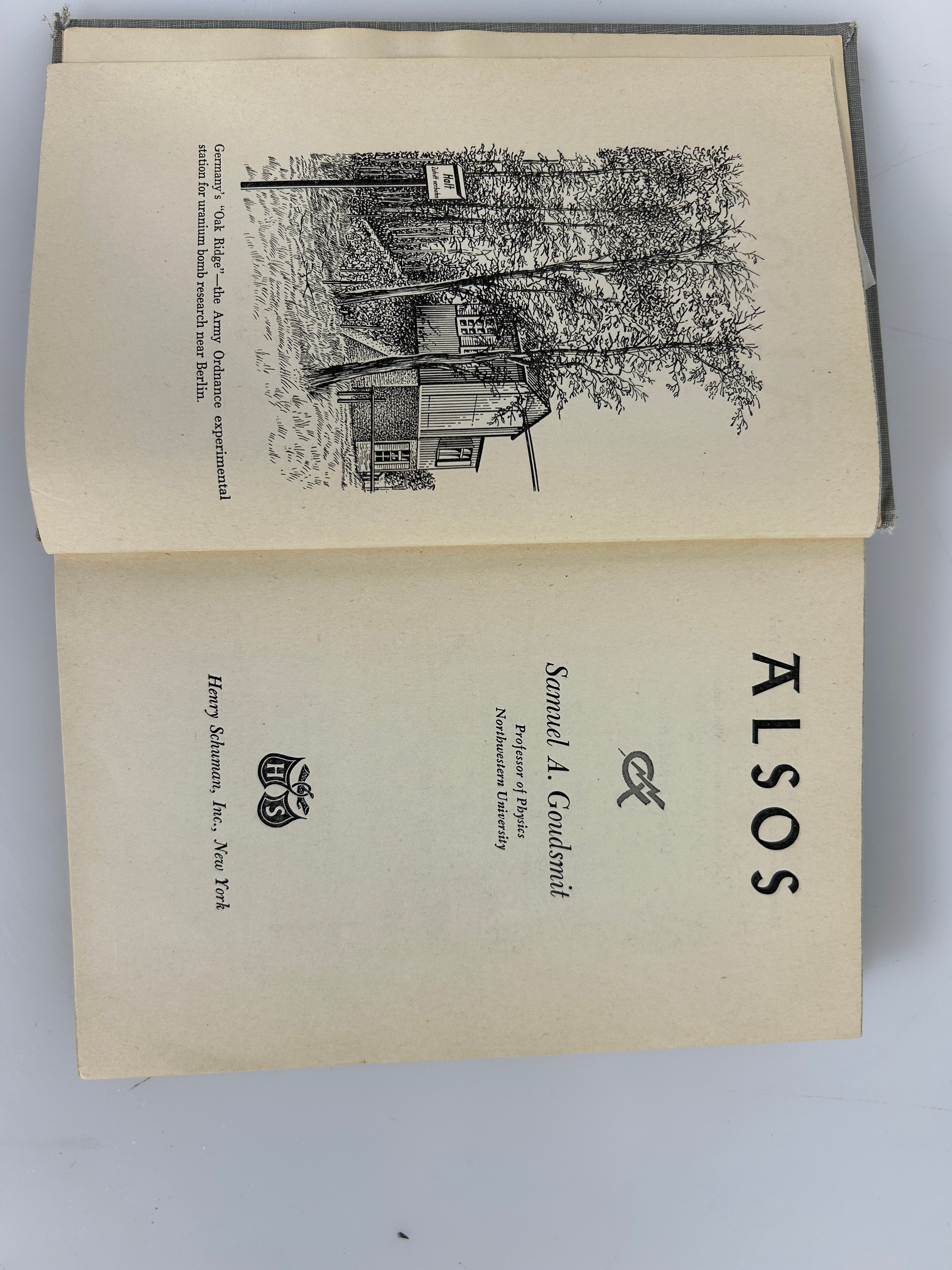 Alsos by Samuel Goudsmit Search for German Atomic Bomb 1947 Ex-Library HC