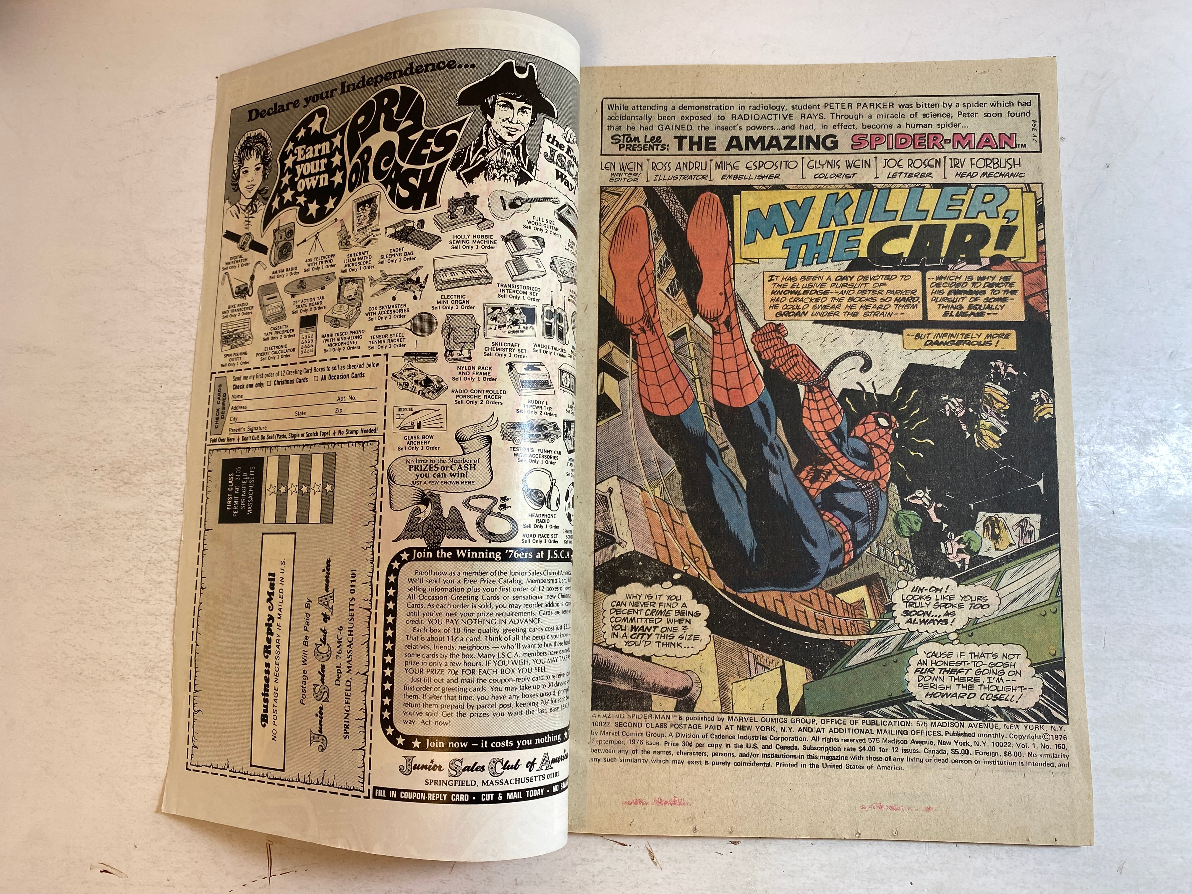 Amazing Spider-Man #160 Marvel Comic 1976