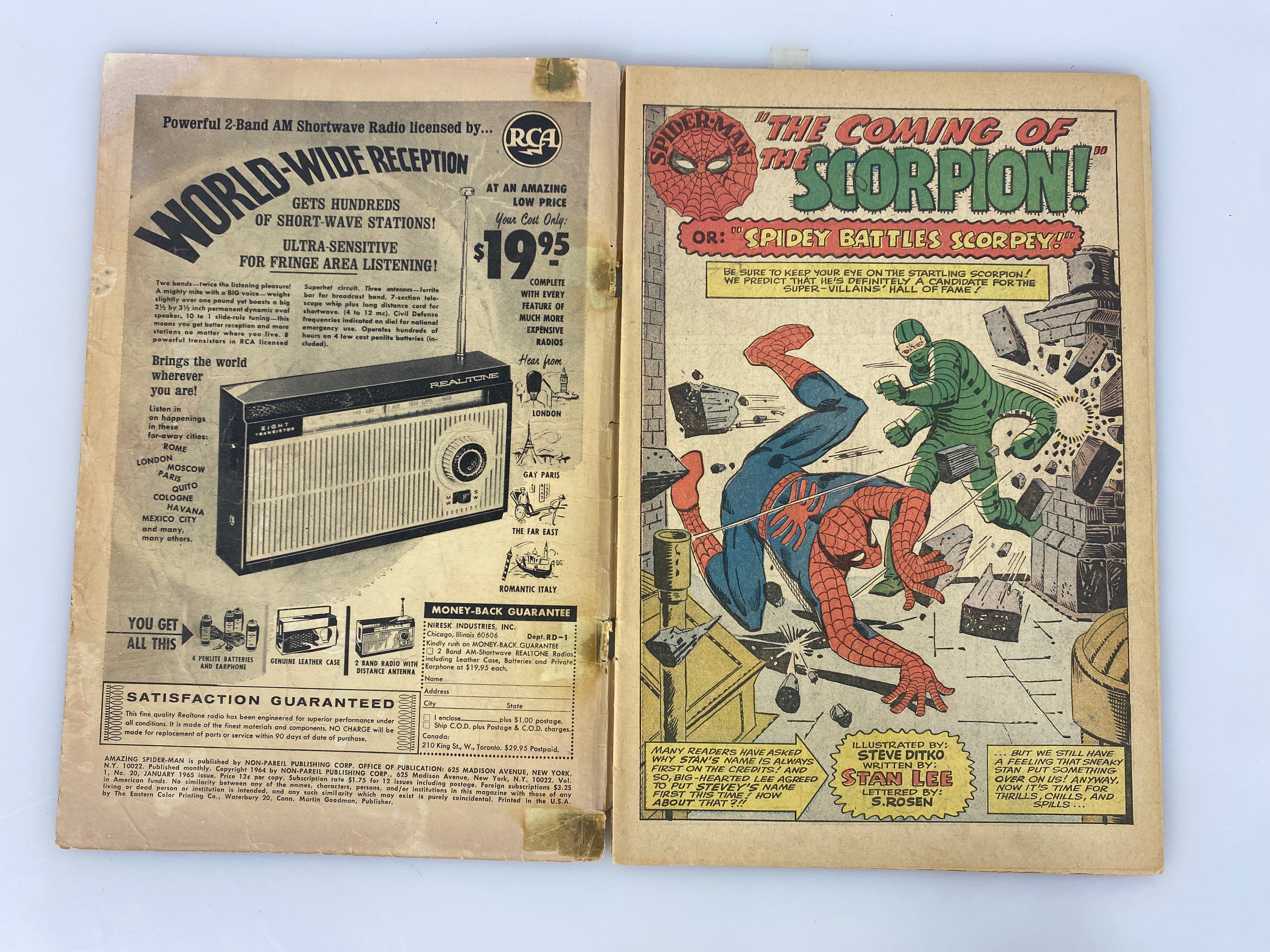 Amazing Spider-Man Marvel Comic 20 1965 First Scorpion
