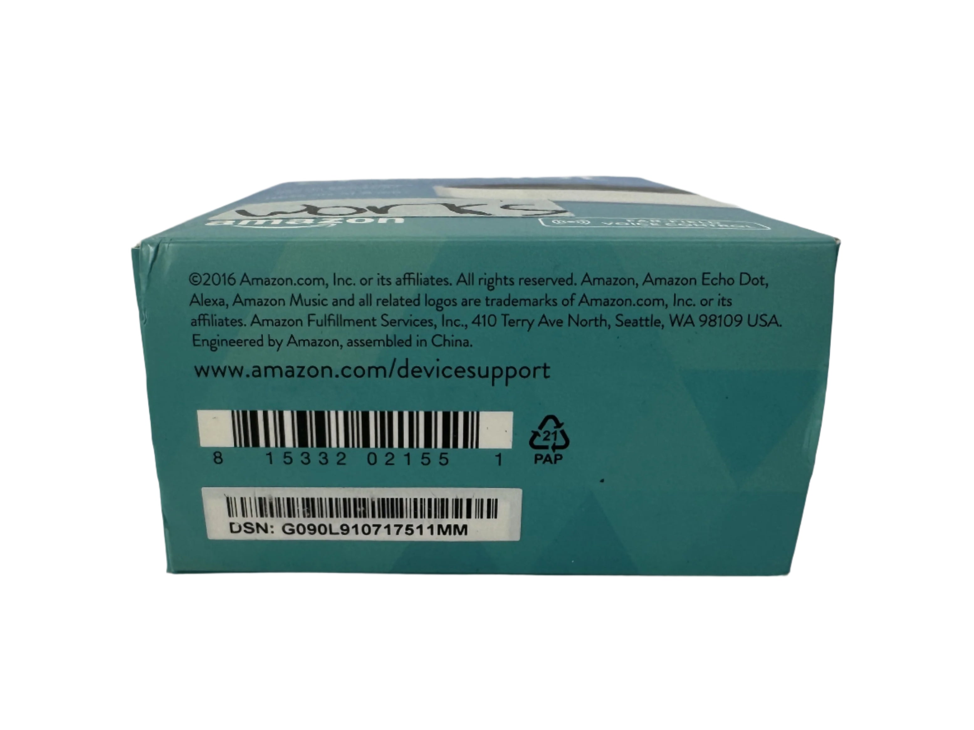 Amazon RS03QR Echo Dot 2nd Generation White