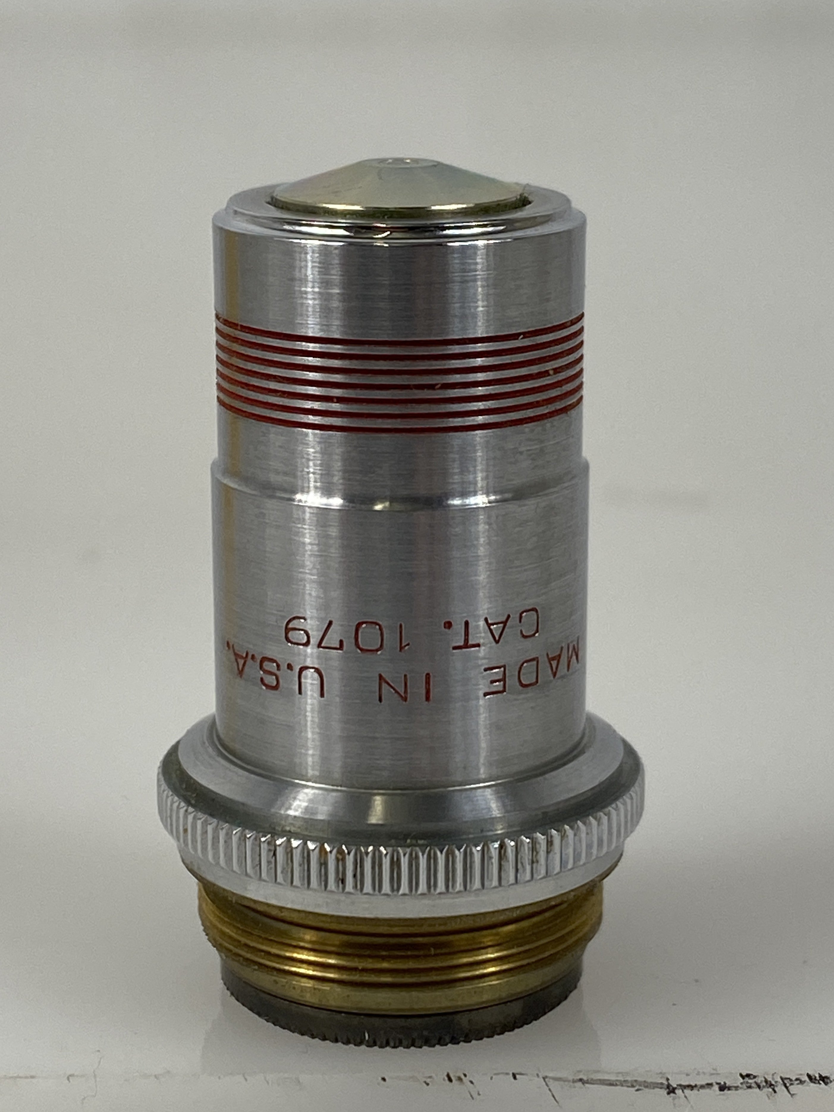 American Optical Cat 1079 100x NA 1.25 Oil Microscope Objective Lens