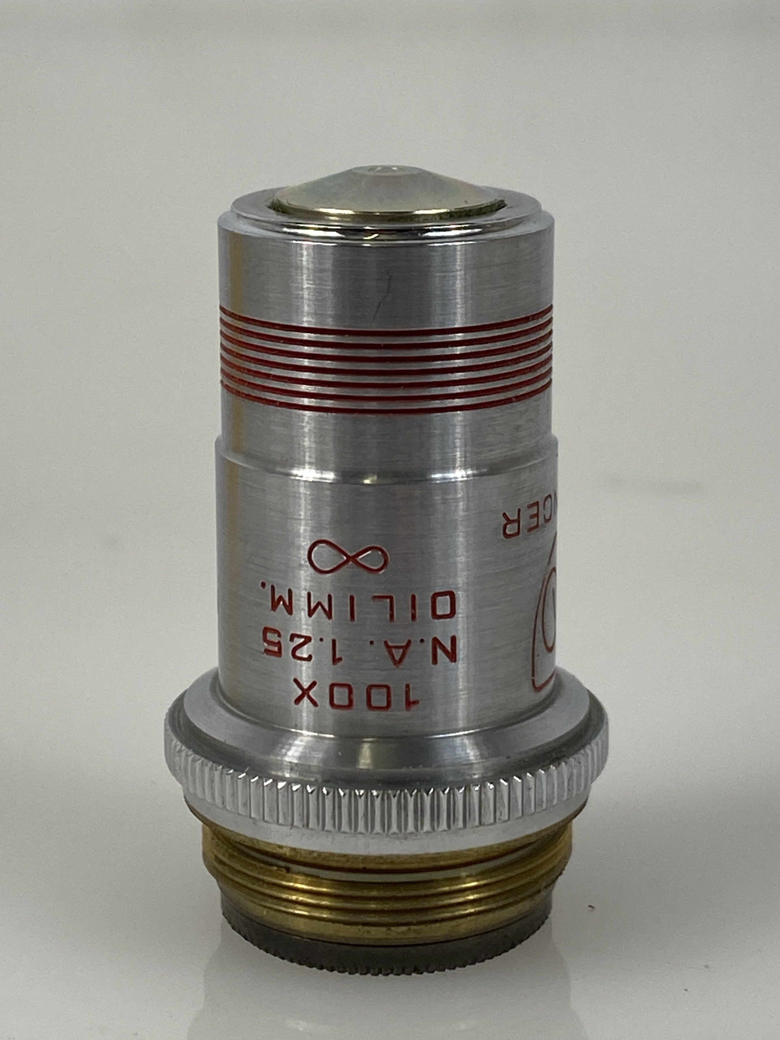 American Optical Cat 1079 100x NA 1.25 Oil Microscope Objective Lens