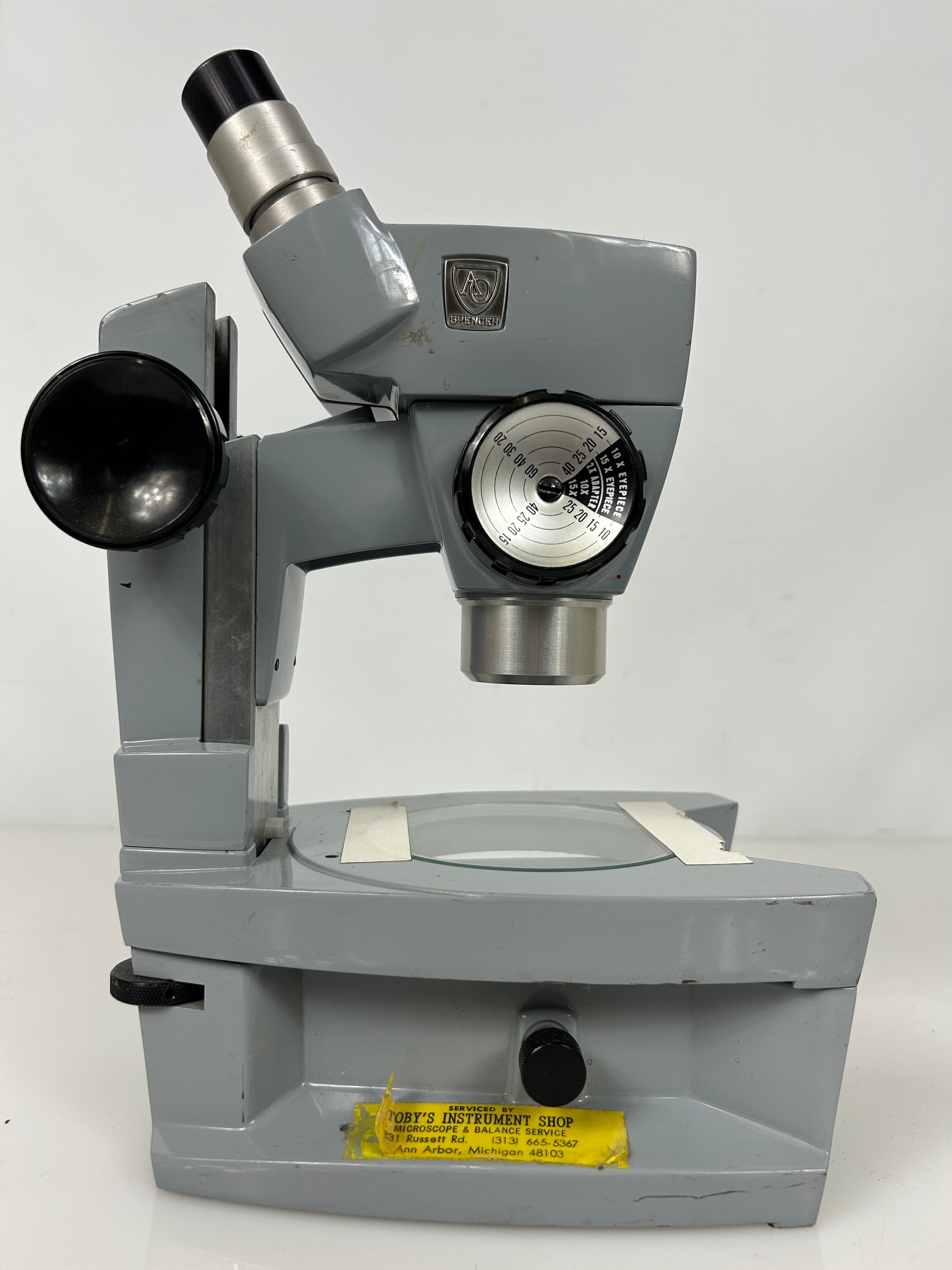 American Optical Spencer Cycloptic Stereo Microscope w/ 2 eye pieces