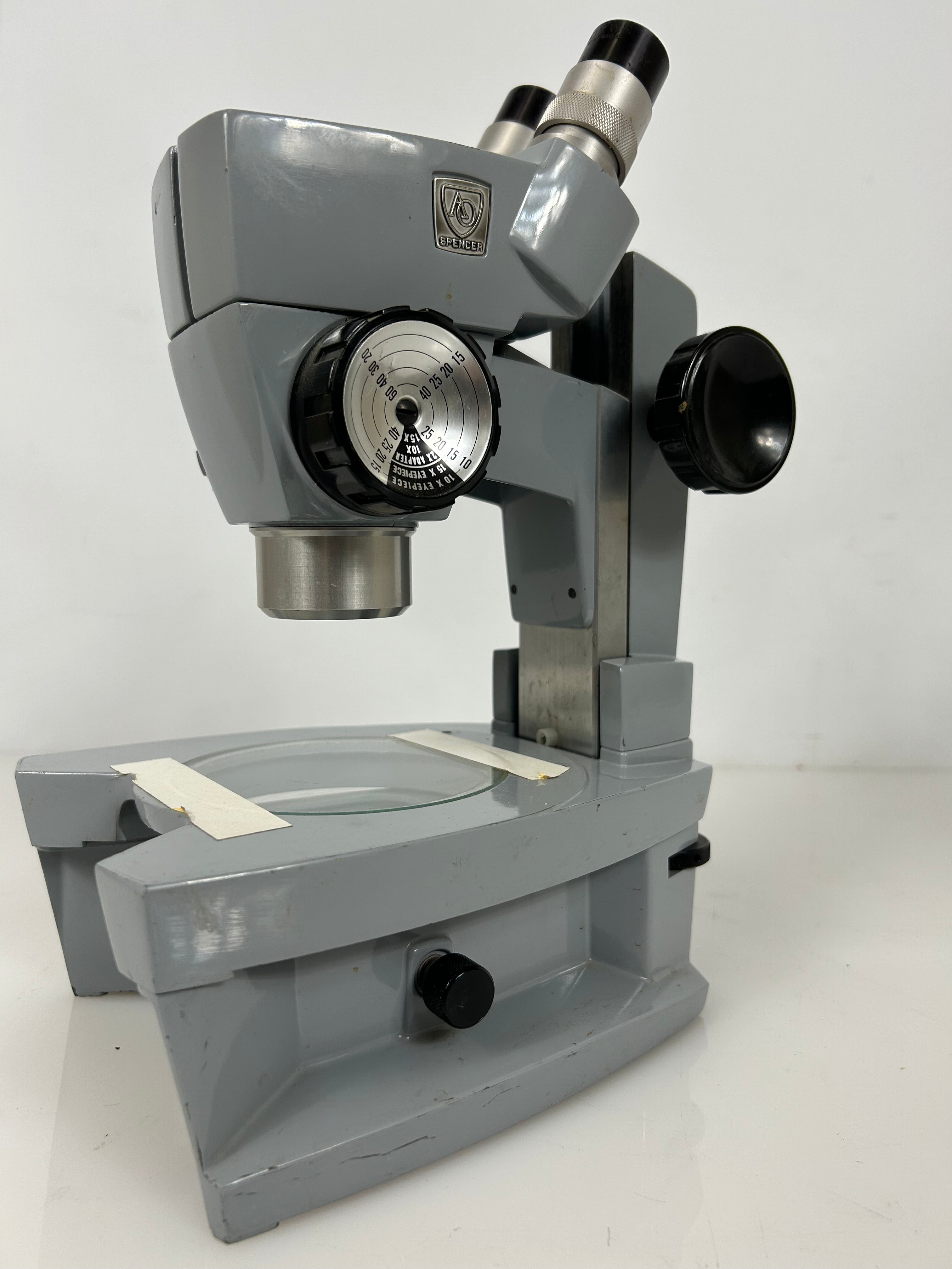 American Optical Spencer Cycloptic Stereo Microscope w/ 2 eye pieces