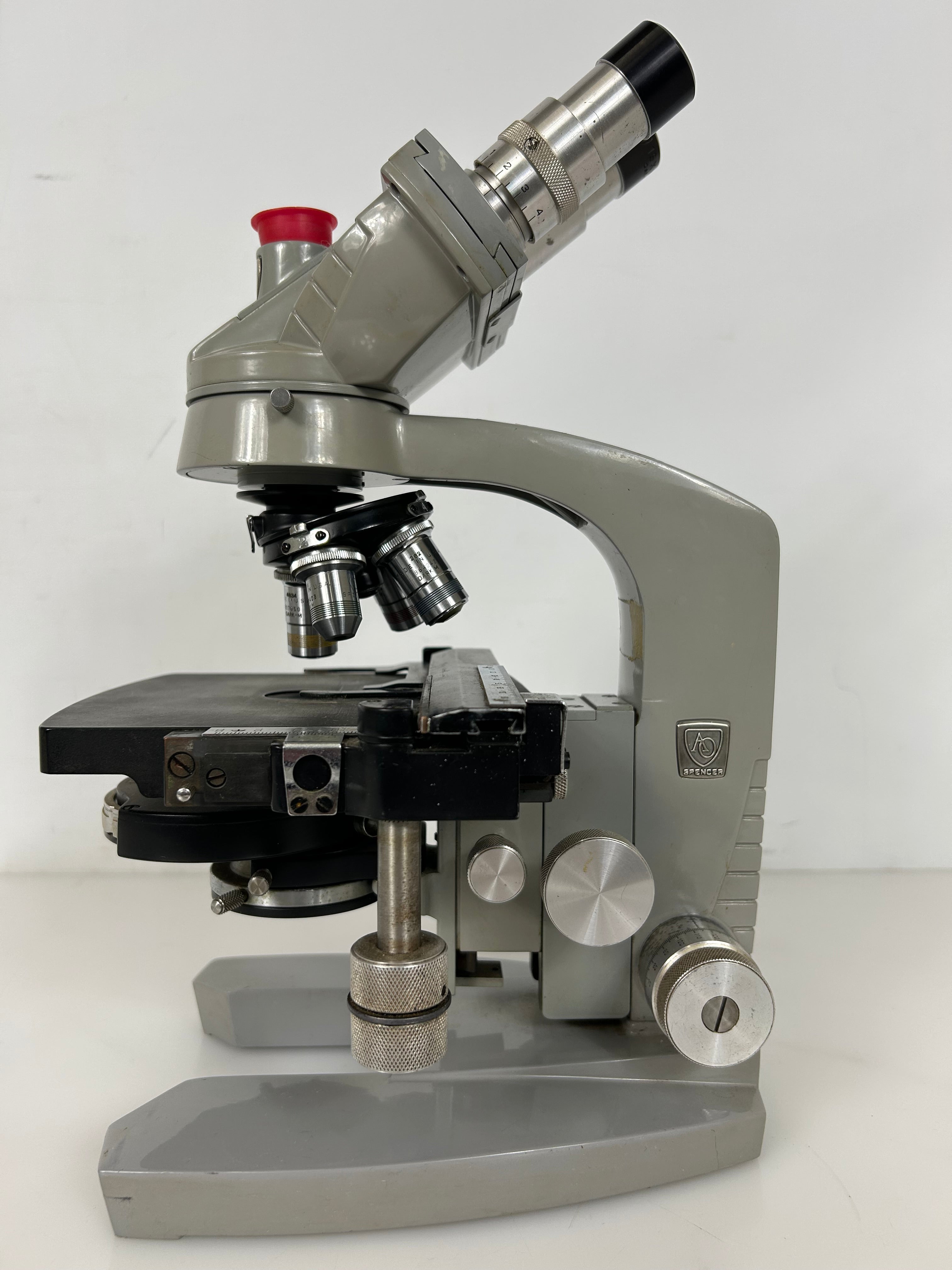 American Optical Spencer Model 4-1 Binocular Microscope *Untested*