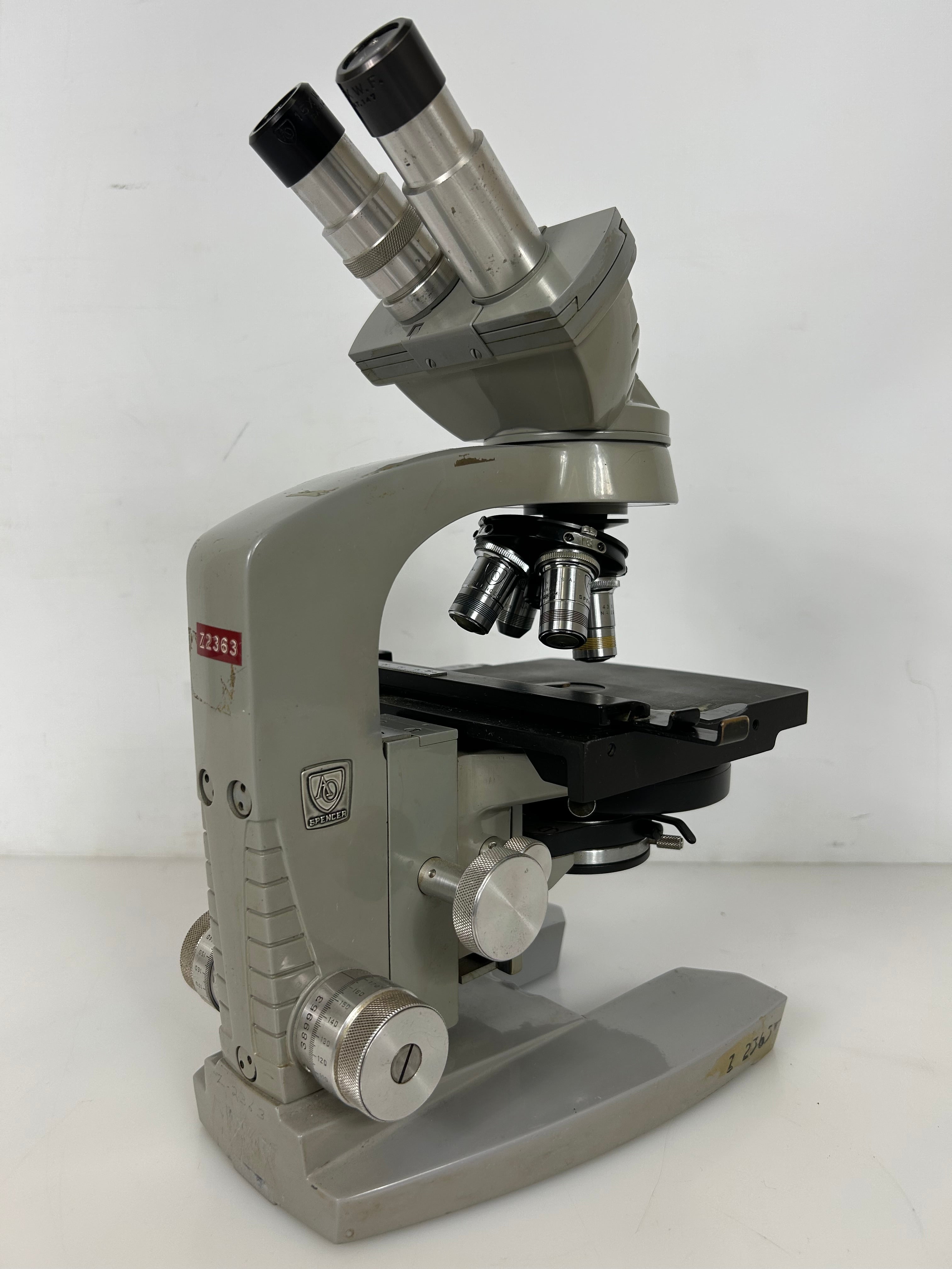 American Optical Spencer Model 4-1 Binocular Microscope *Untested*