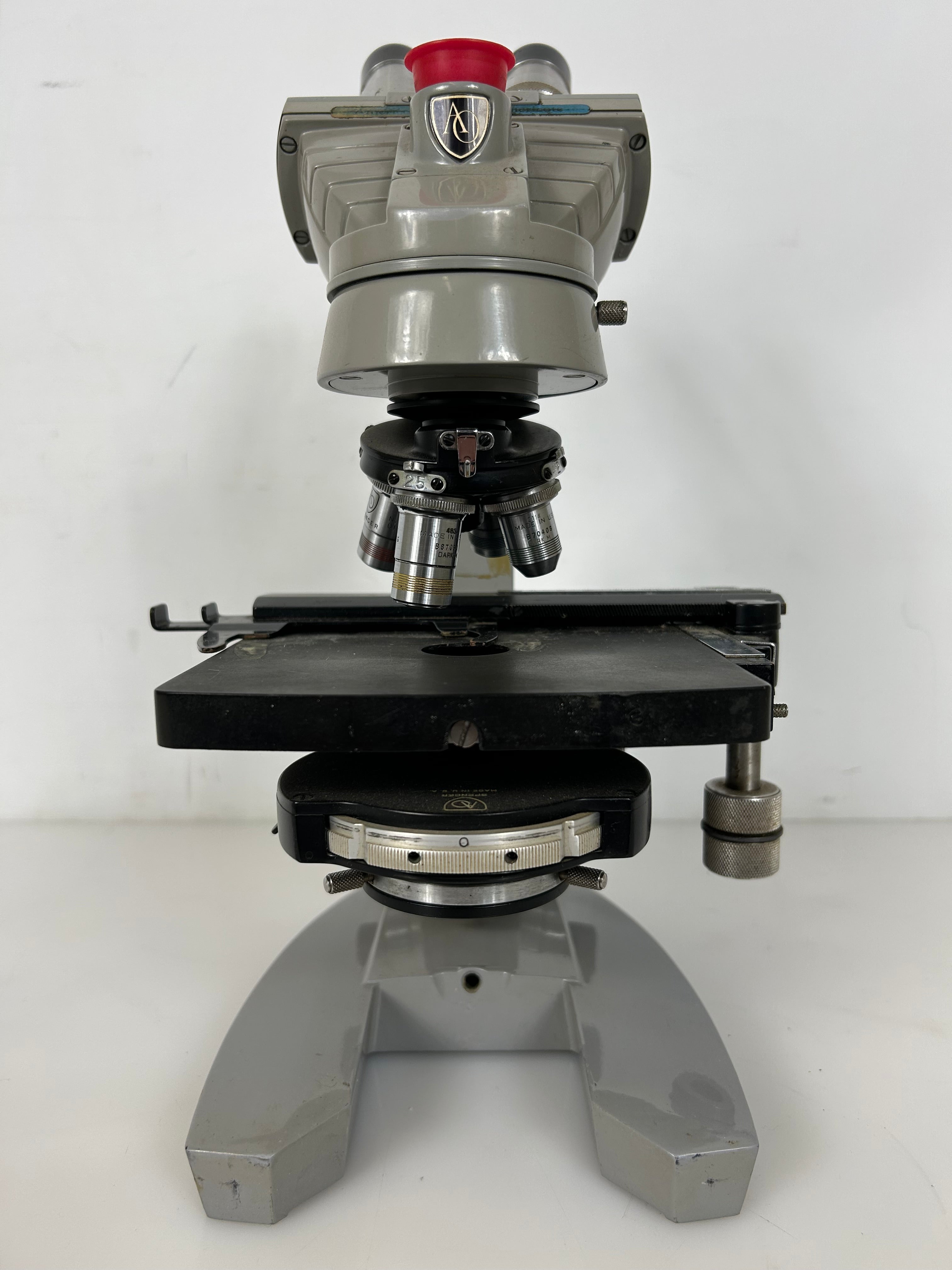 American Optical Spencer Model 4-1 Binocular Microscope *Untested*