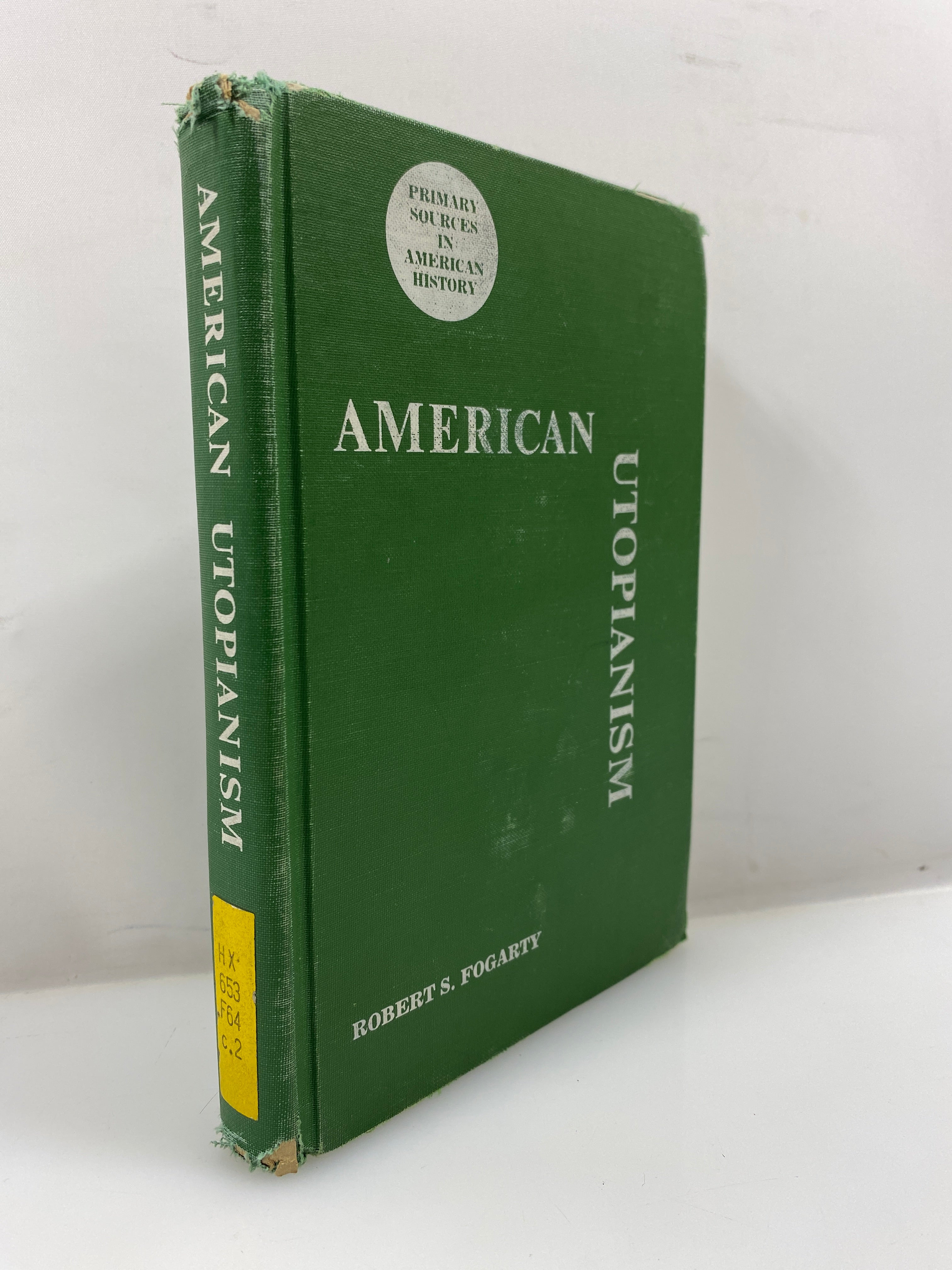 American Utopianism by Fogarty Ex-library 1972 HC
