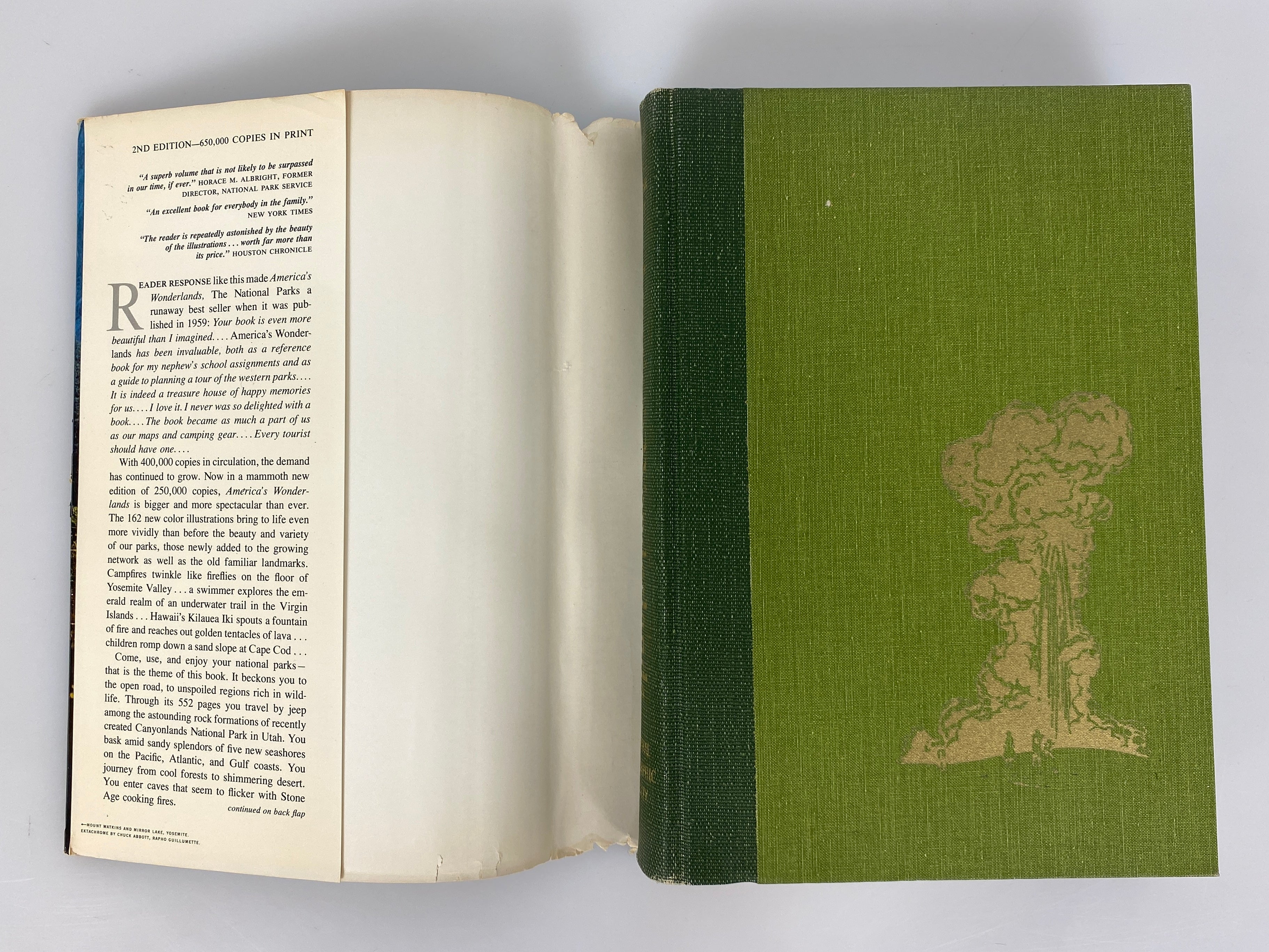 America's Wonderlands The National Parks w Map 1966 Nat Geo HC