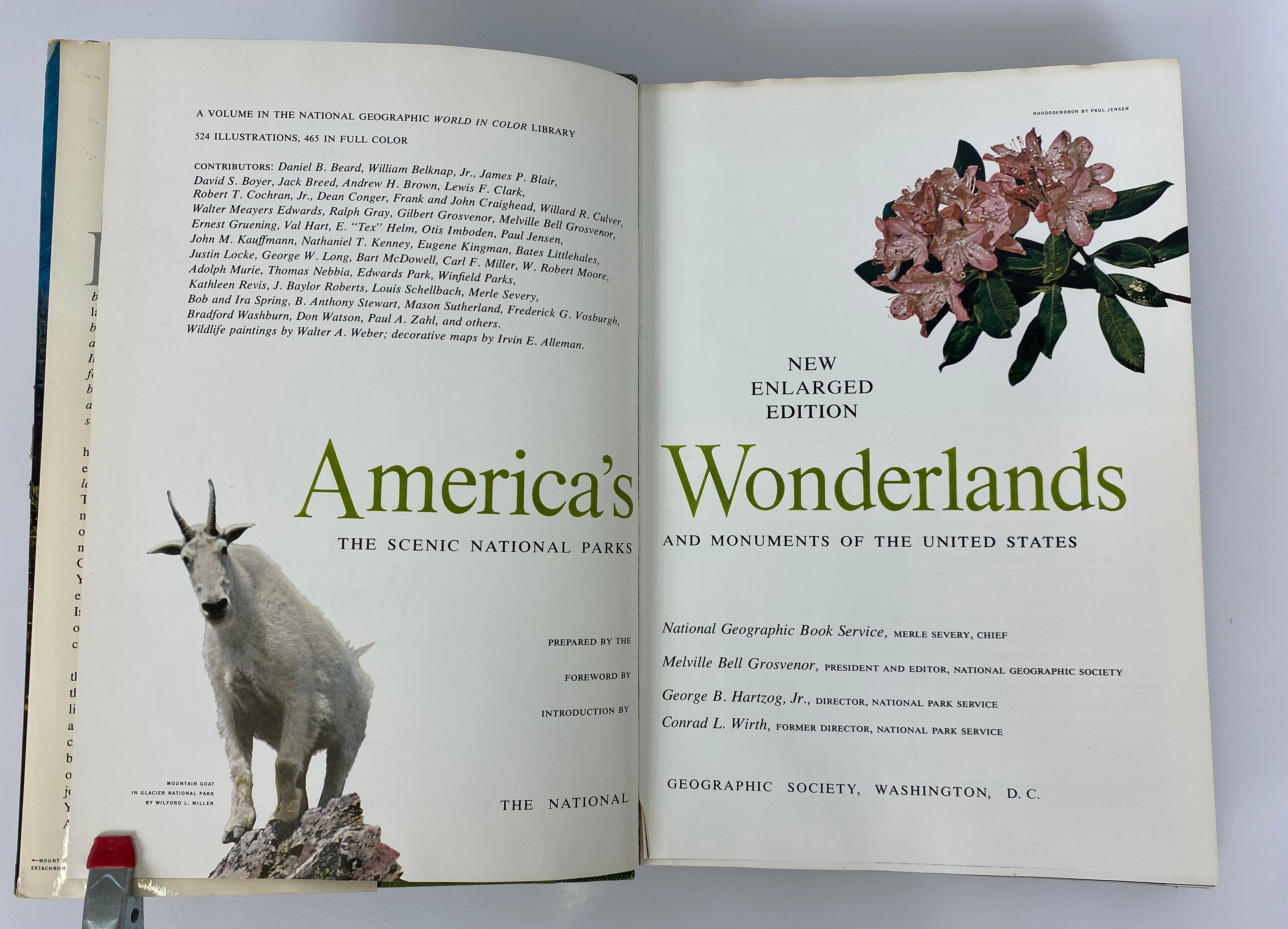 America's Wonderlands The National Parks w Map 1966 Nat Geo HC