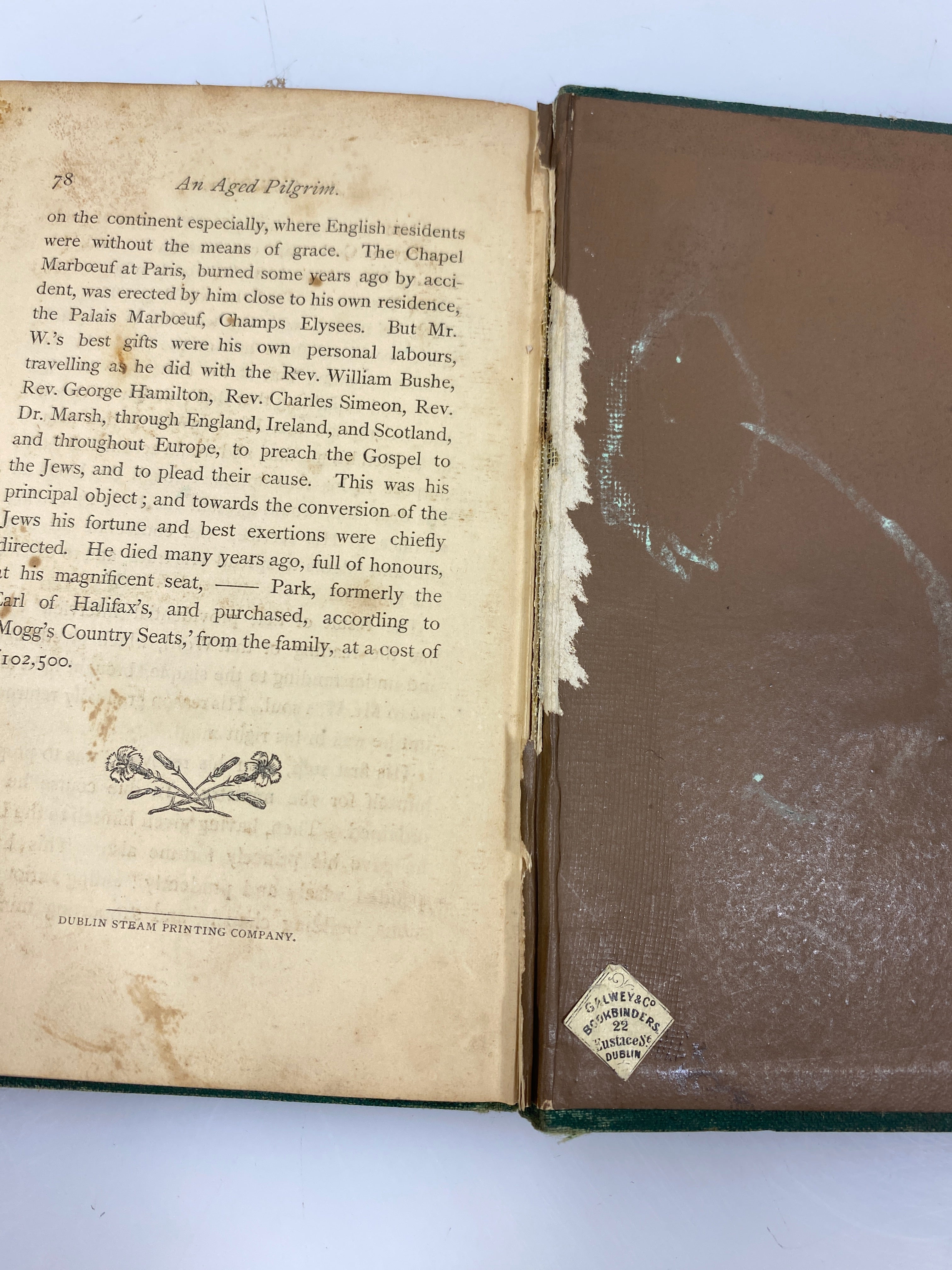 An Aged Pilgrim A Memorial by Johnston c.1870 HC