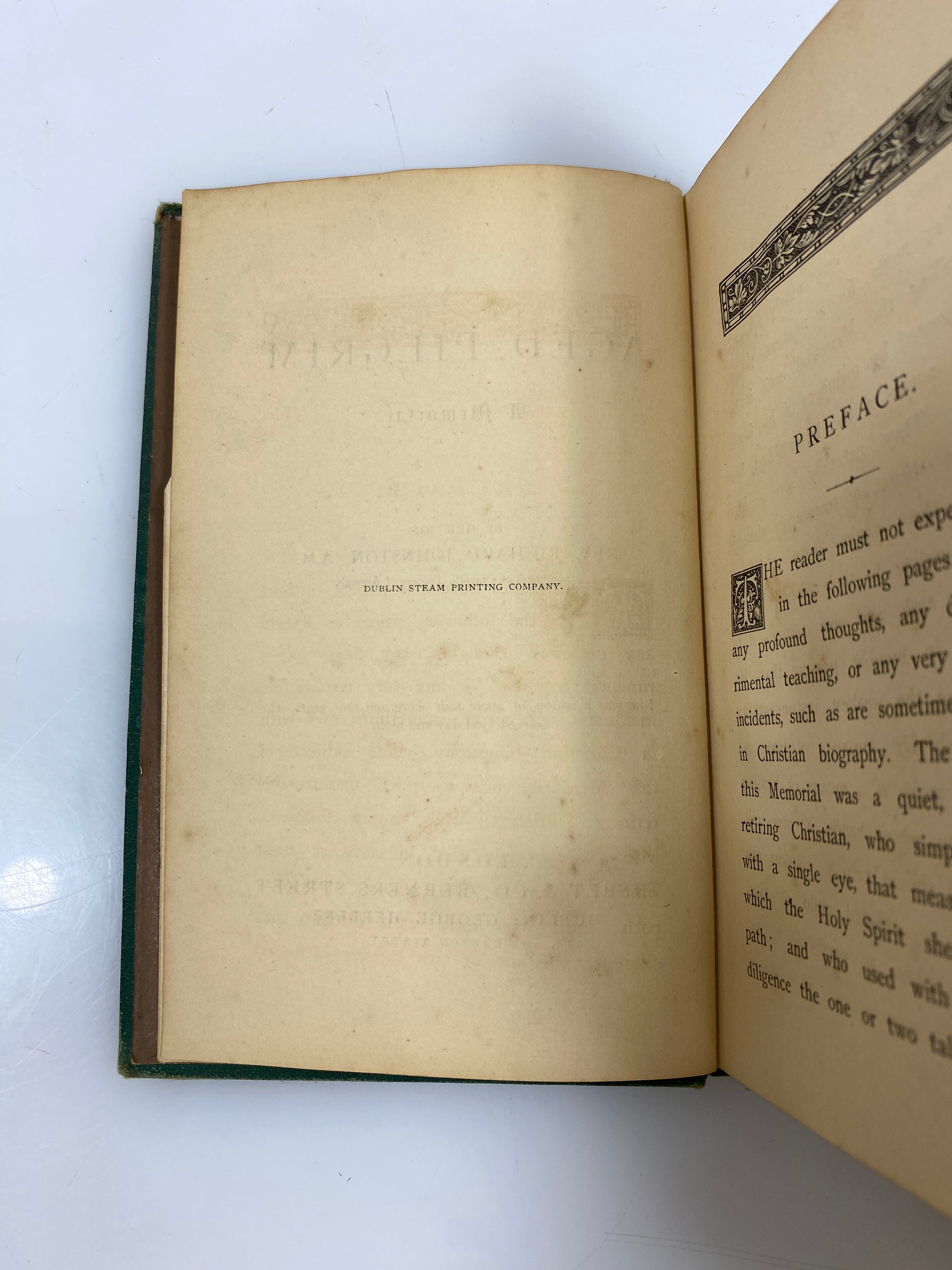 An Aged Pilgrim A Memorial by Johnston c.1870 HC