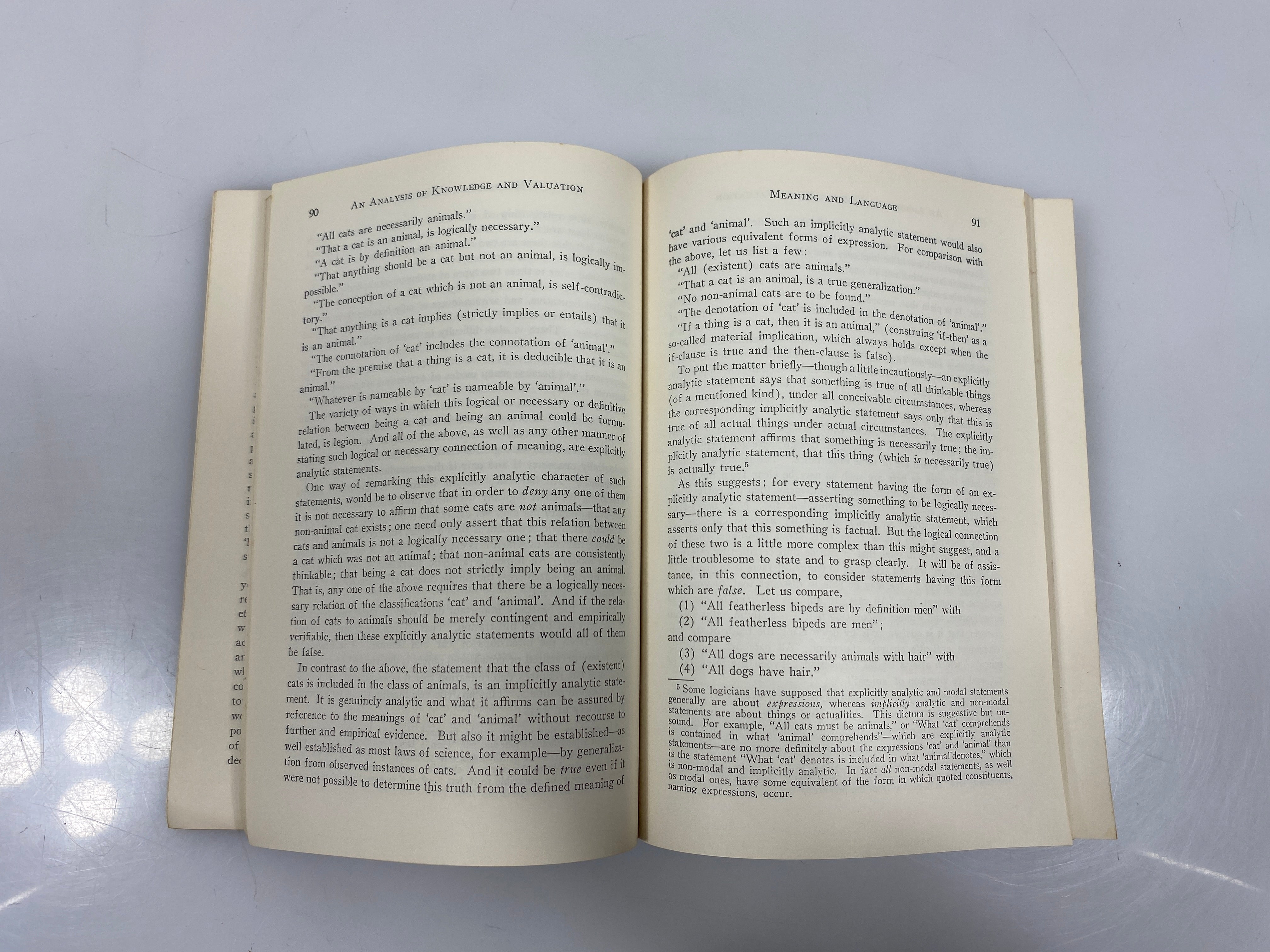An Analysis of Knowledge & Valuation C.I. Lewis 1971 4th Print SC