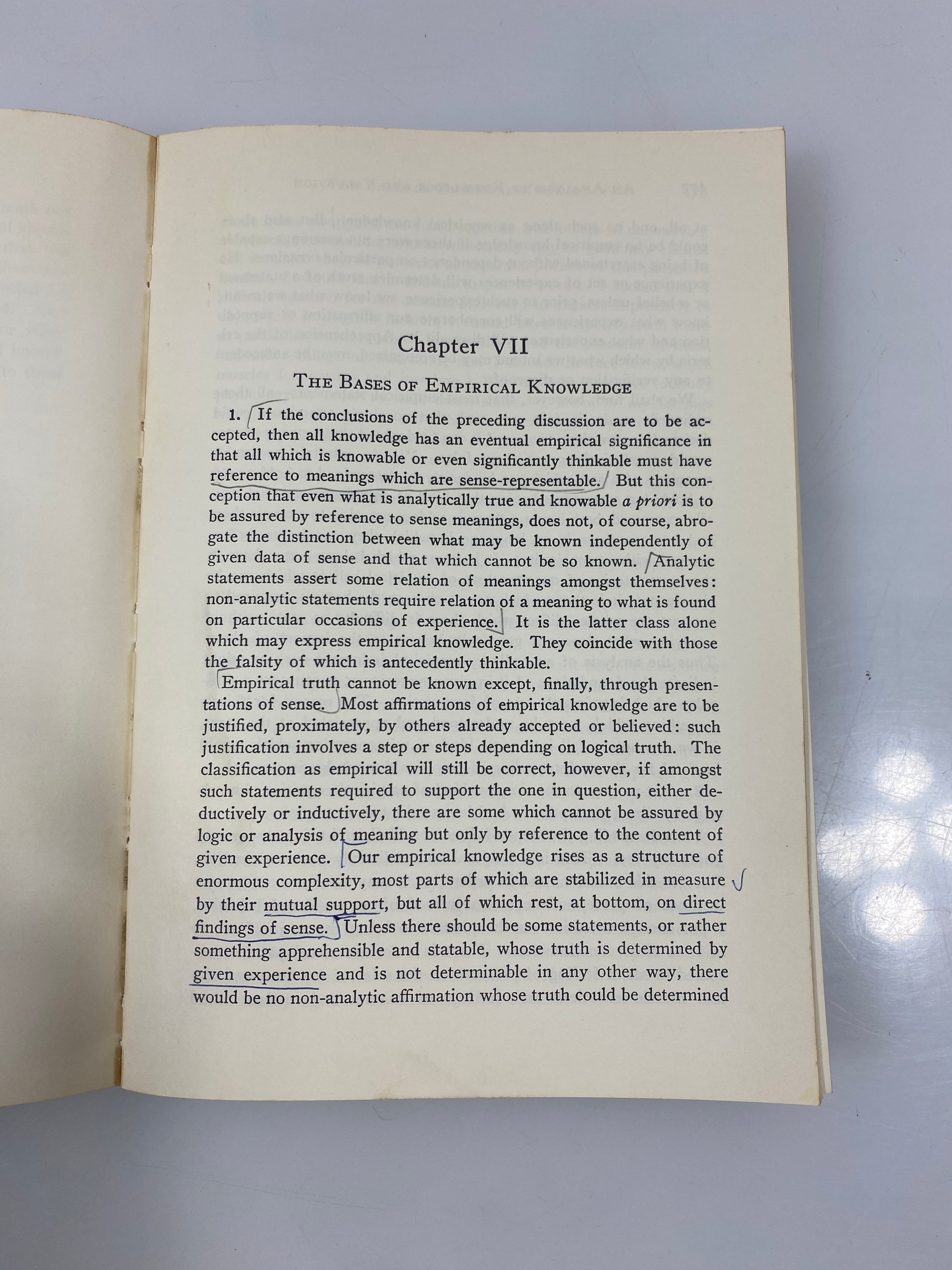 An Analysis of Knowledge & Valuation C.I. Lewis 1971 4th Print SC