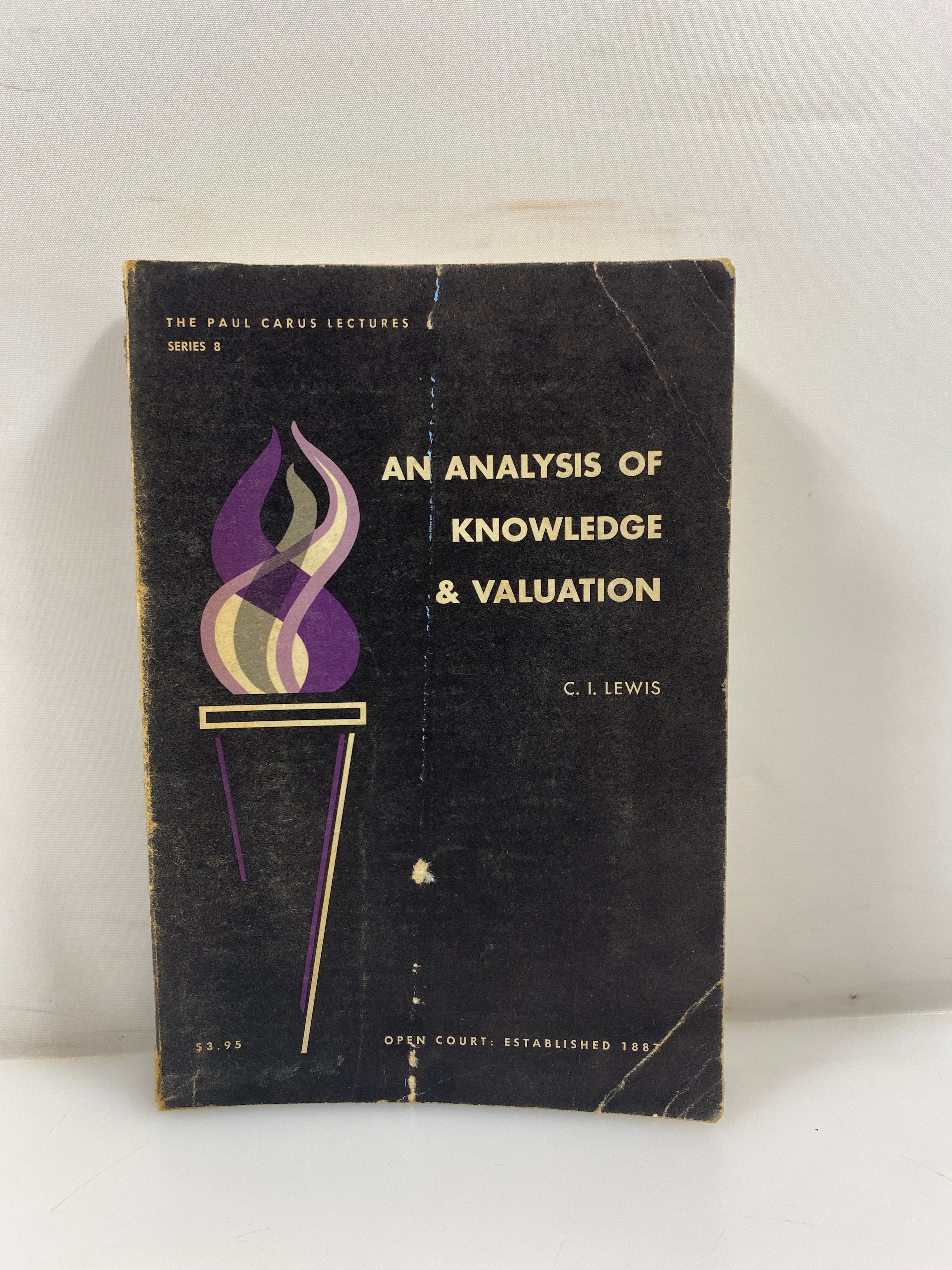 An Analysis of Knowledge & Valuation C.I. Lewis 1971 4th Print SC