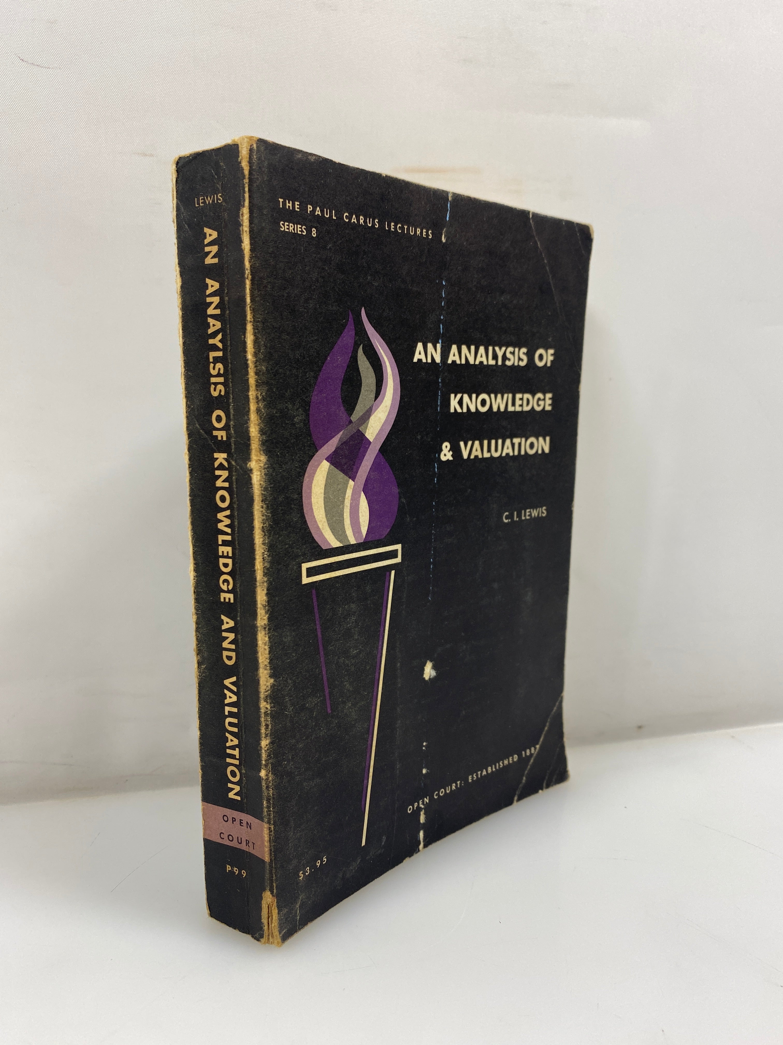 An Analysis of Knowledge & Valuation C.I. Lewis 1971 4th Print SC