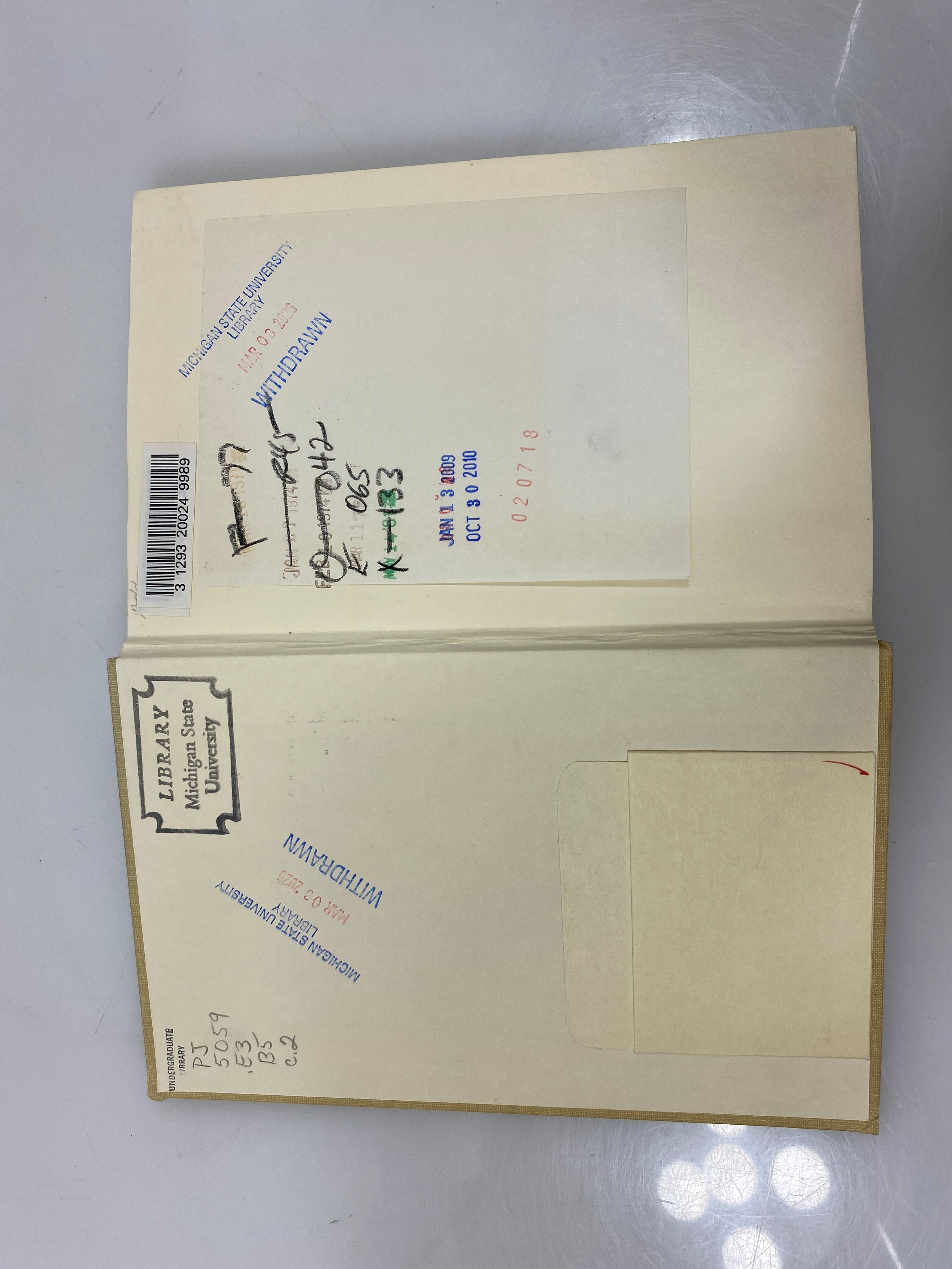 An Anthology of Modern Hebrew Poetry by Birman Ex-library 1968 HC