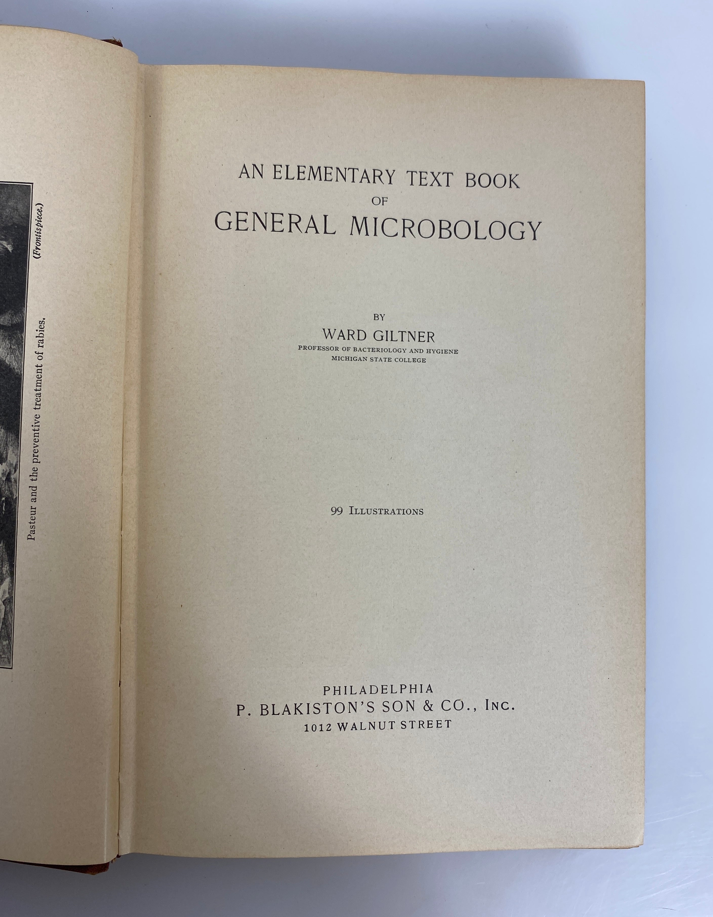 An Elementary Text Book of General "Microbology" Ward Giltner 1928 HC