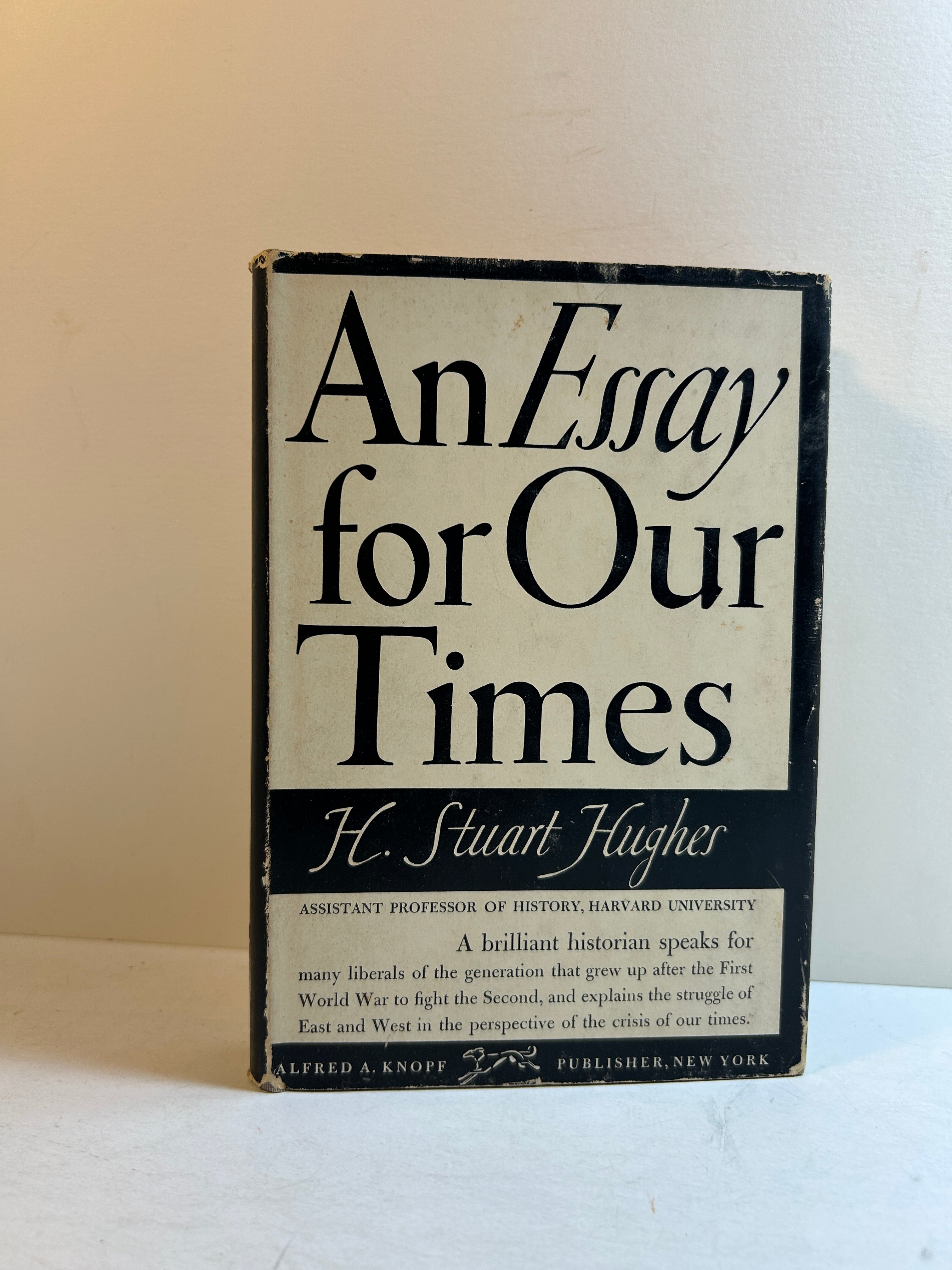 An Essay for Our Times by H. Stuart Hughes 1951 Second Print HCDJ