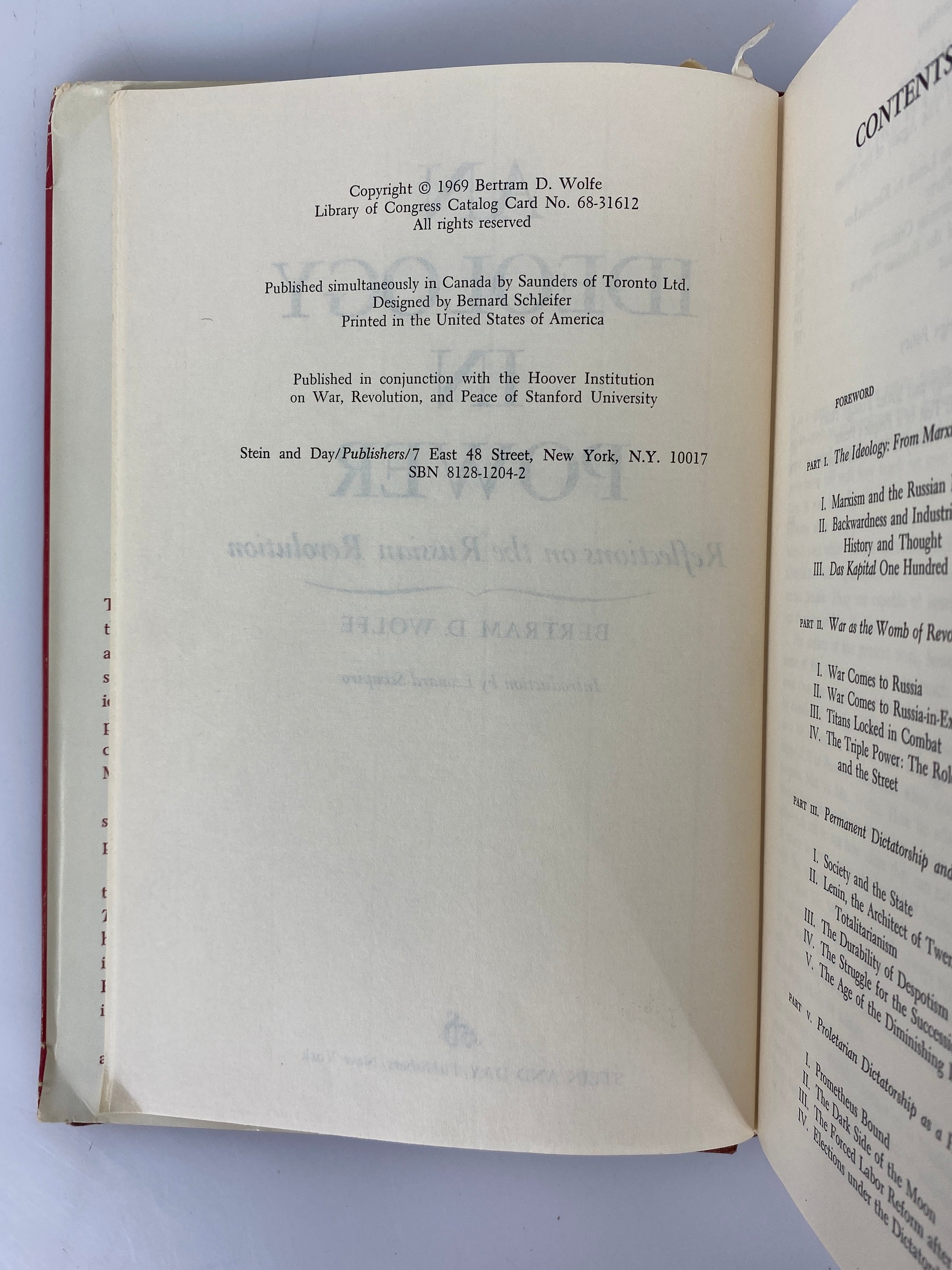 An Ideology in Power Russian Revolution by Bertram Wolfe 1969 Vintage HC DJ