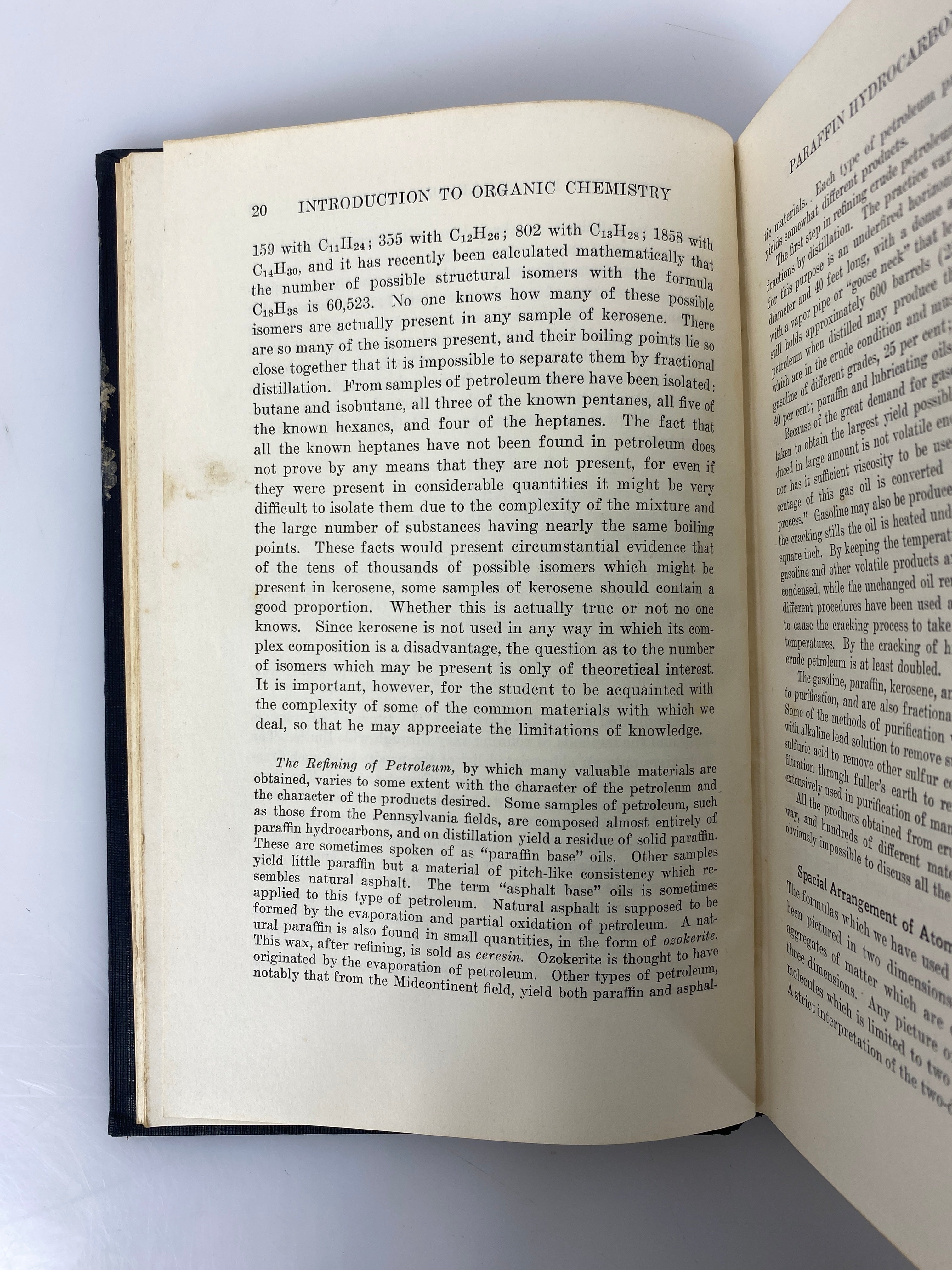 An Introduction to Organic Chemistry by Roger Williams 1935 Vintage HC