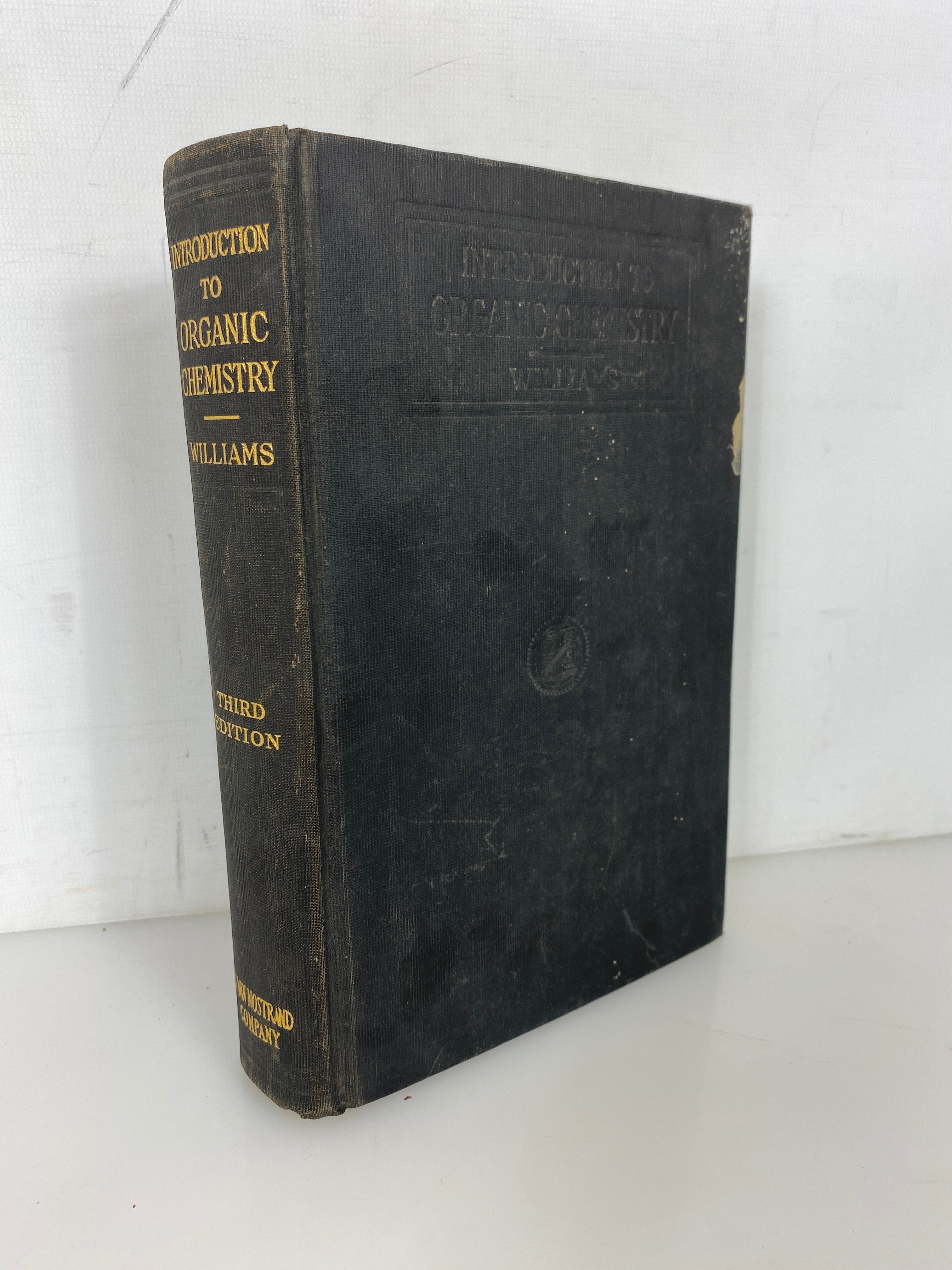 An Introduction to Organic Chemistry by Roger Williams 1935 Vintage HC