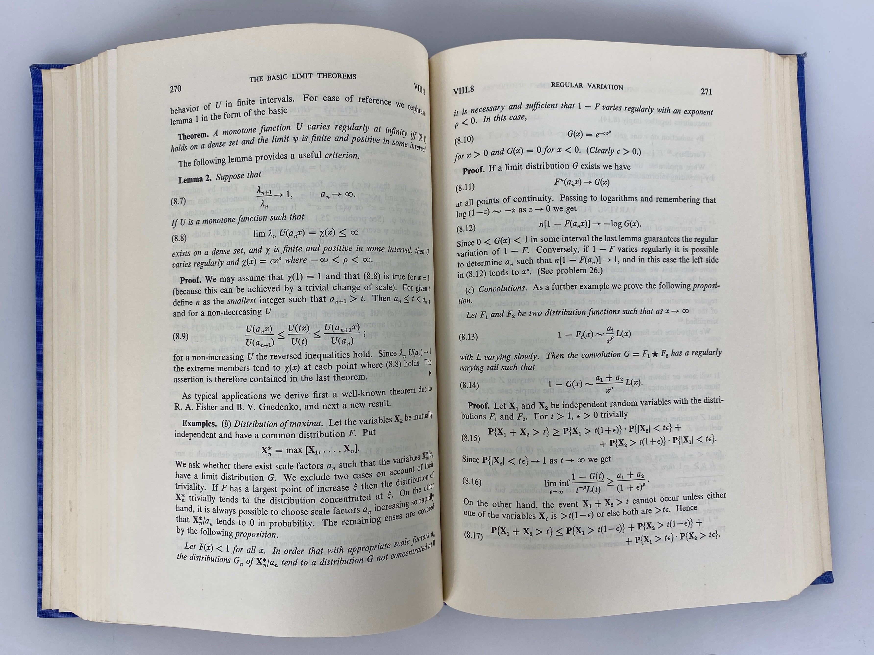 An Introduction to Probability Theory & Its Applications Vol II by Feller 1966