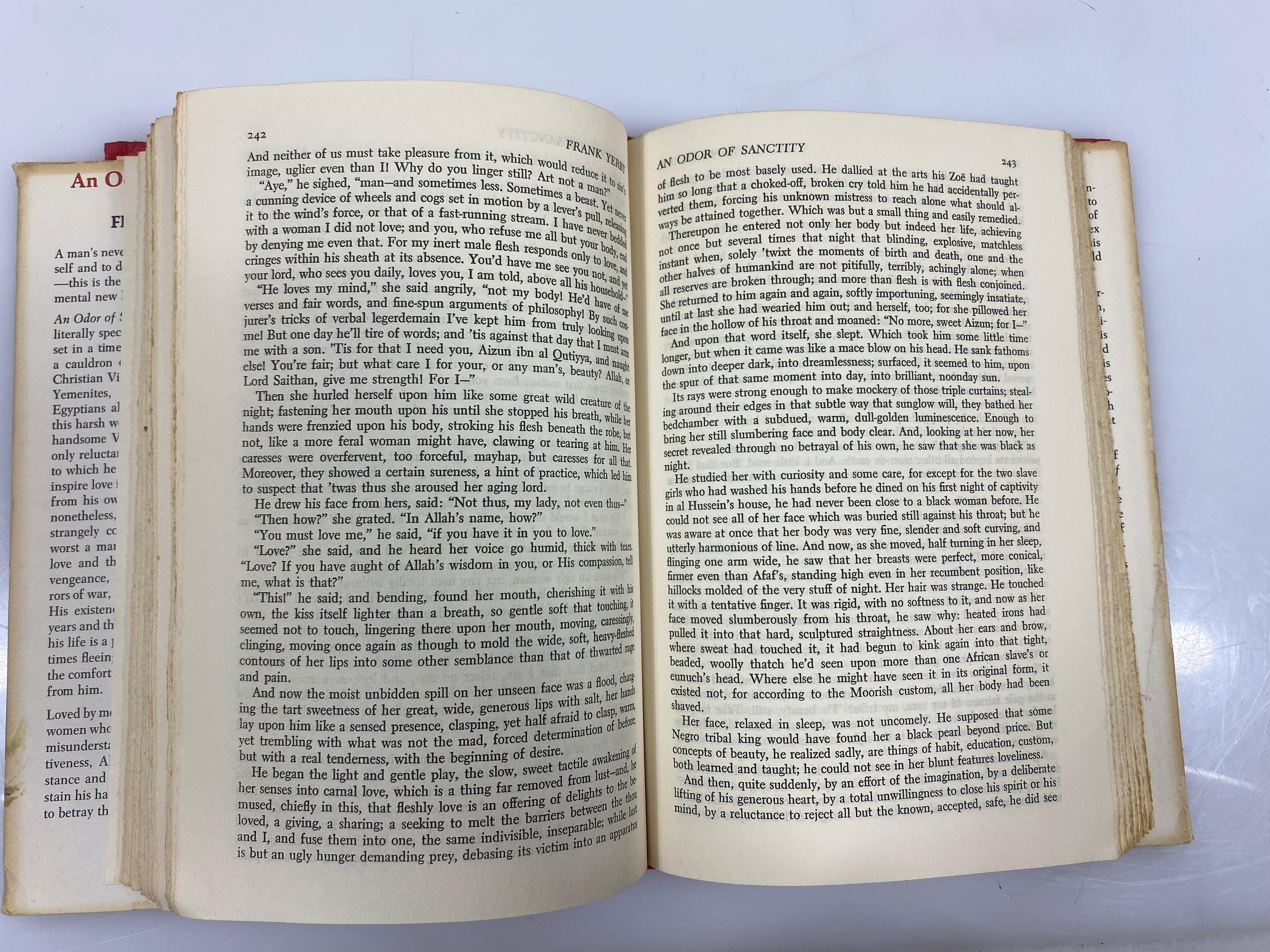 An Odor of Sanctity by Frank Yerby 1965 HCDJ