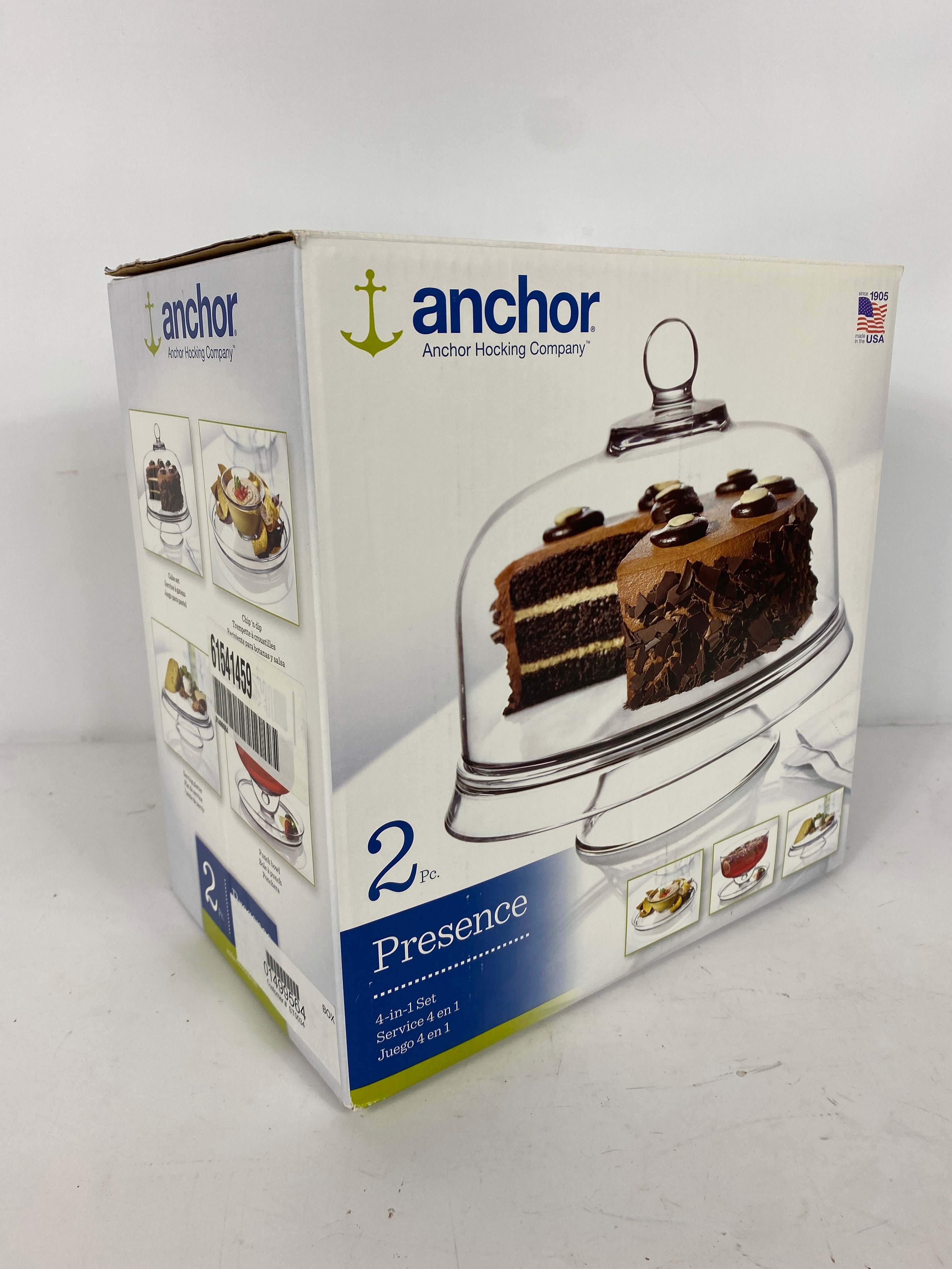 Anchor Hocking Presence Footed Cake Set with Dome – MSU Surplus Store