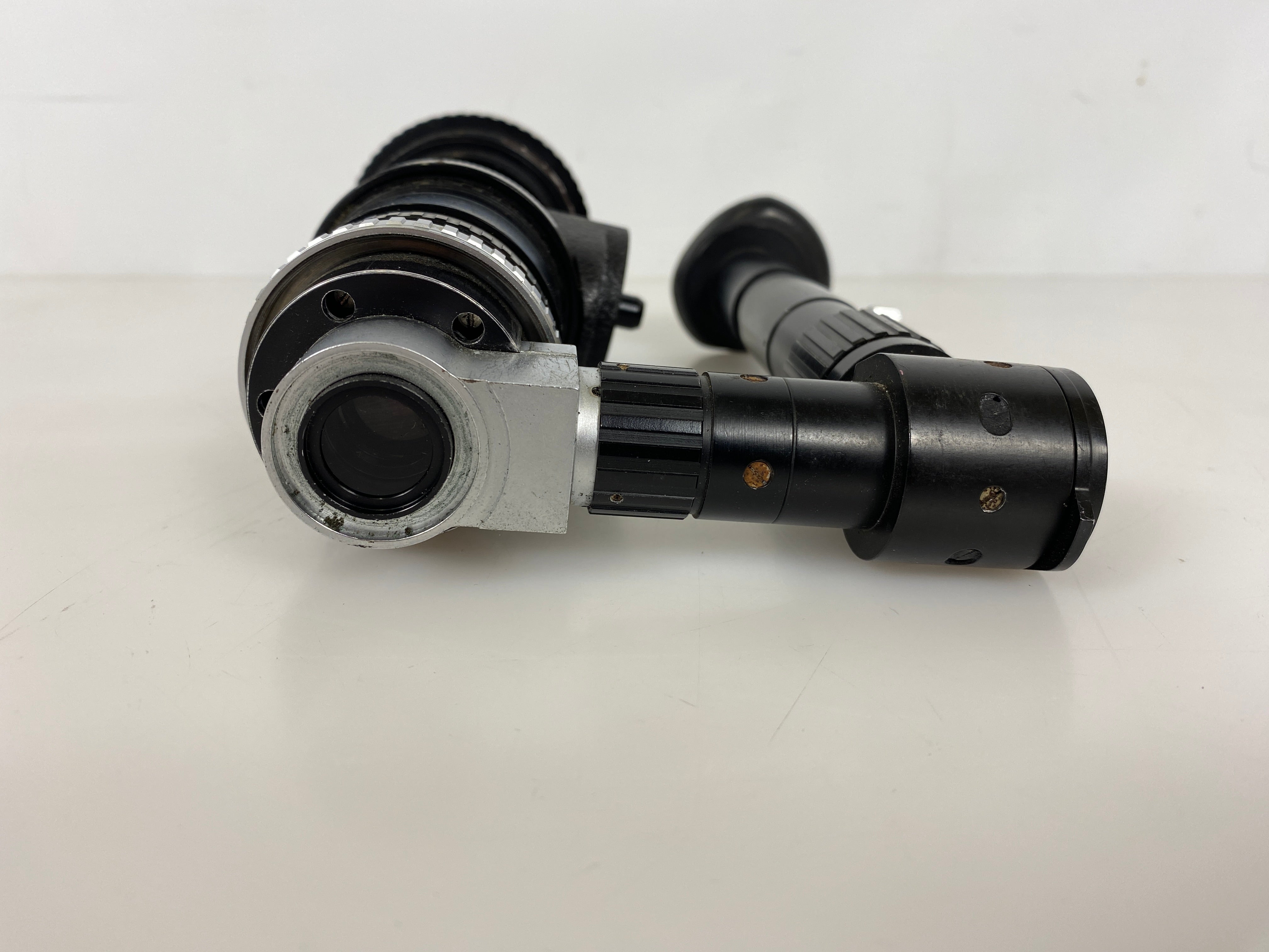 Angenieux 12-120 T 2.2 Type 10x12A C-Mount Lens with Dogleg Viewfinder